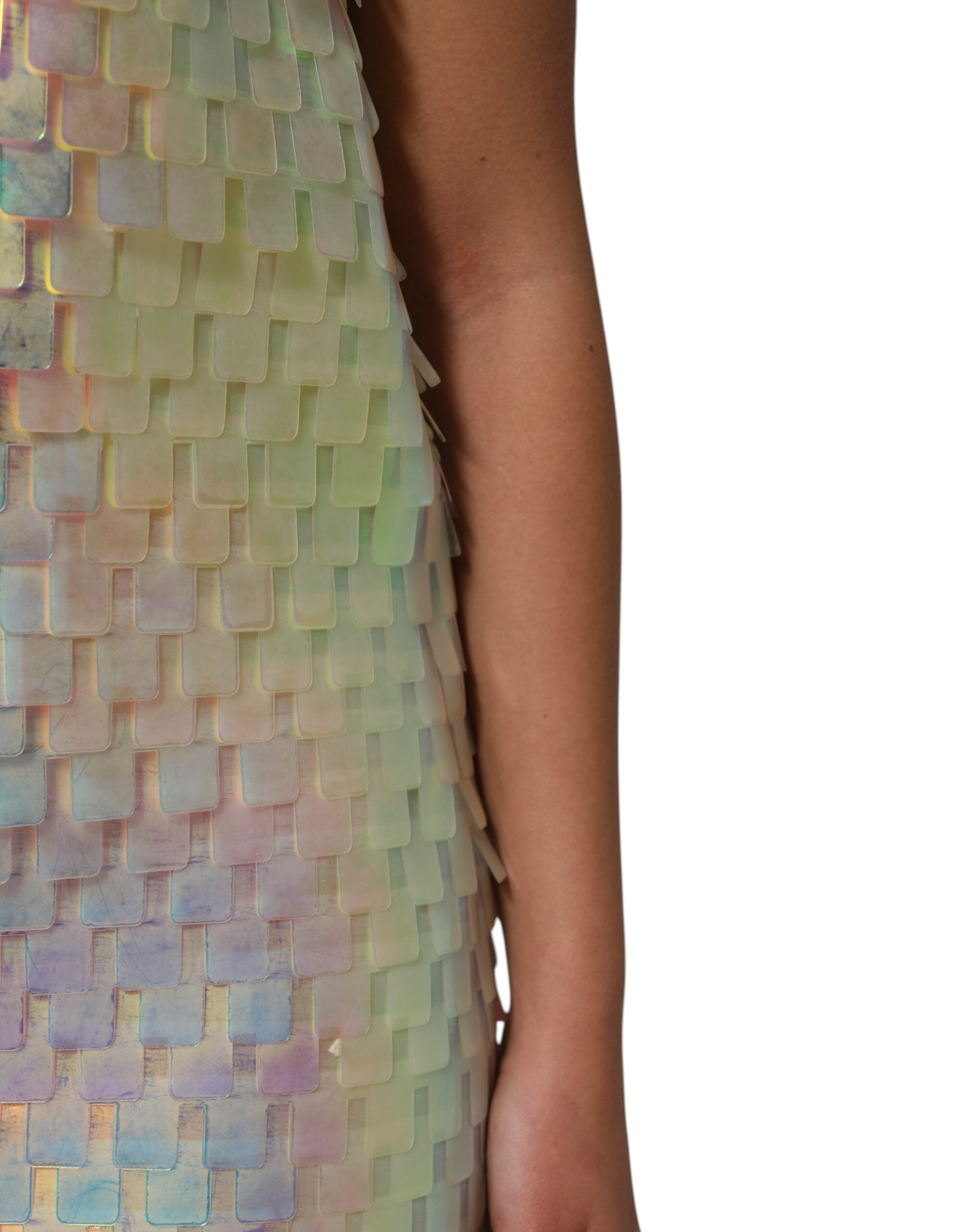 Dolce & Gabbana Multicolor Sequin Holographic Mini  Dress Dolce & Gabbana