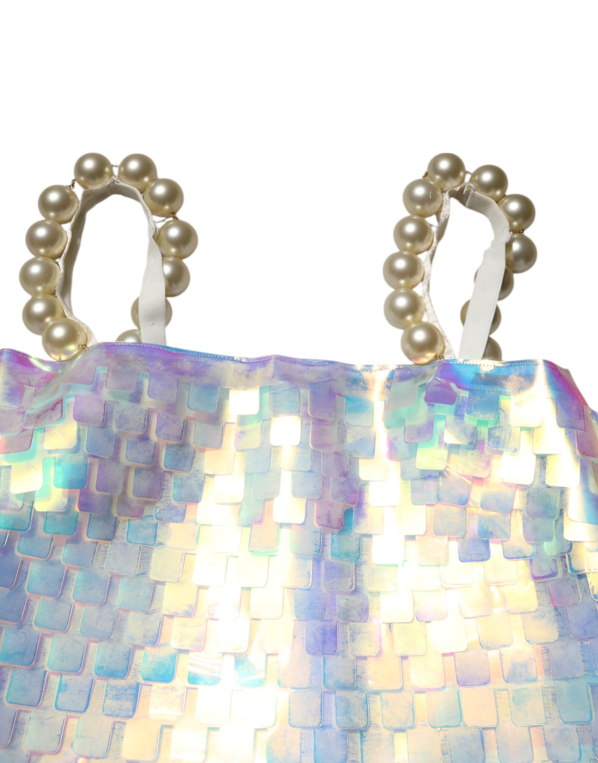 Dolce & Gabbana Multicolor Sequin Holographic Mini  Dress Dolce & Gabbana