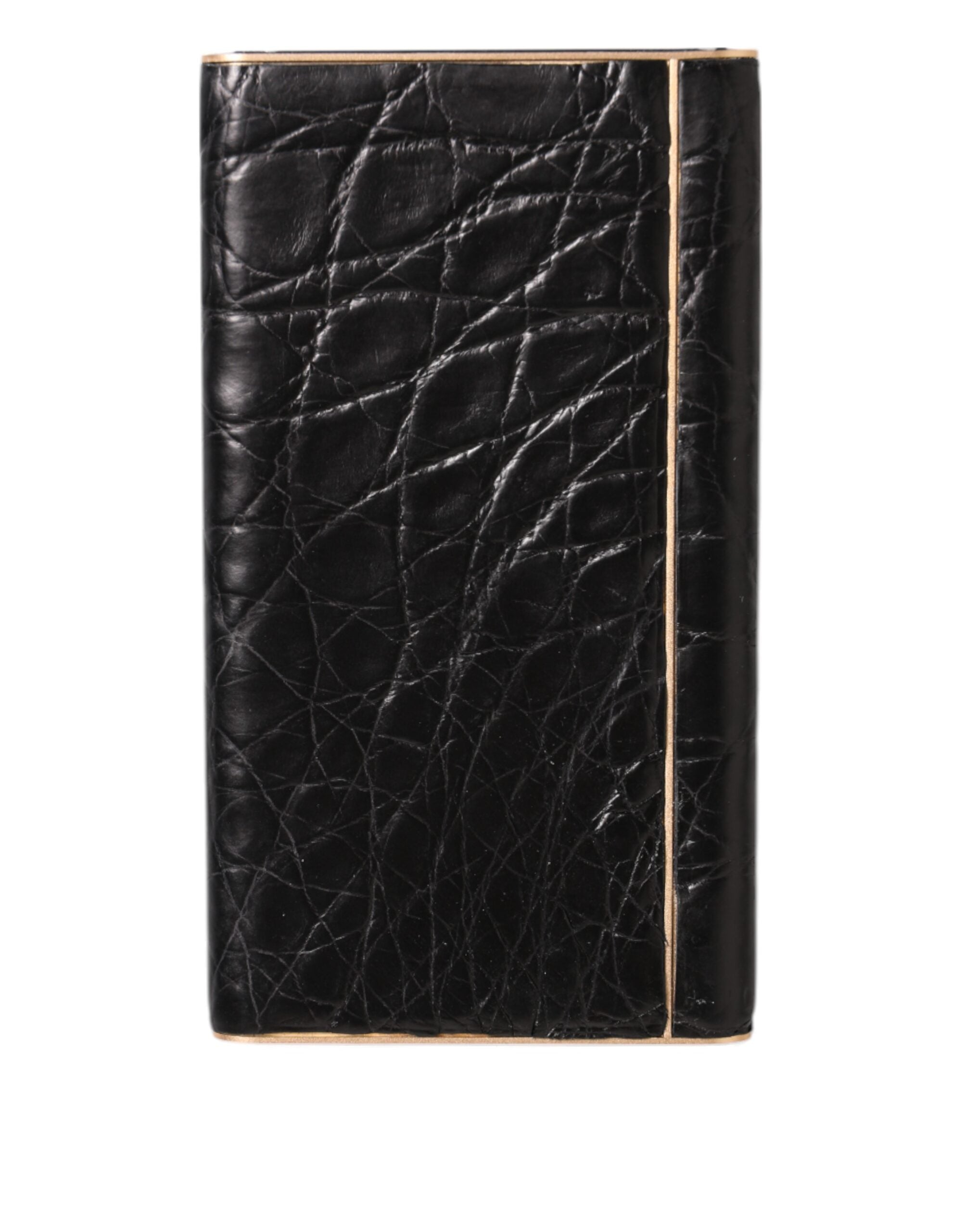 Dolce & Gabbana Black Leather Exotic Skin 3000mAh Power Bank Charger USB Dolce & Gabbana