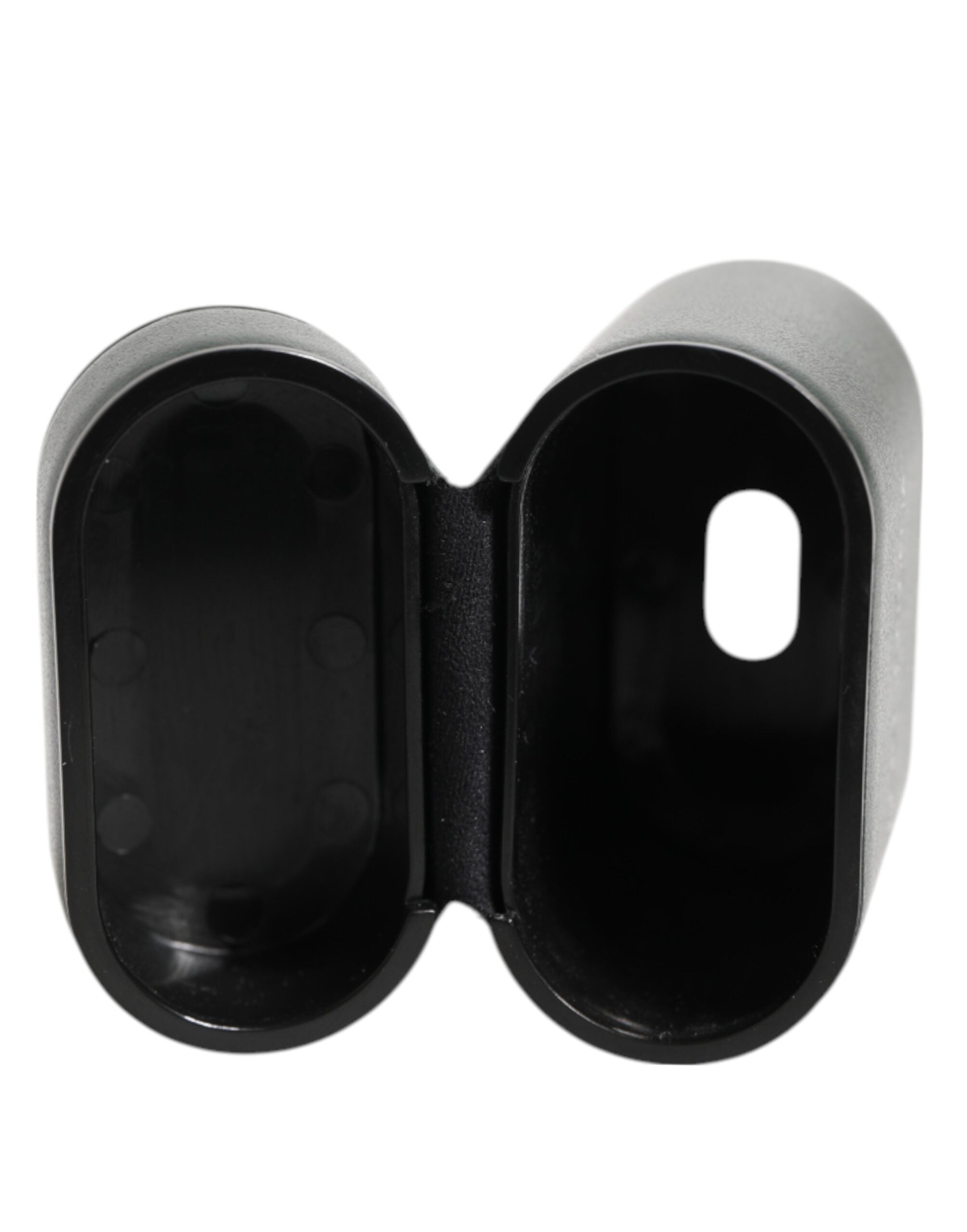 Dolce & Gabbana Black Leather Logo Print Flip Holder Men Airpods Case Dolce & Gabbana