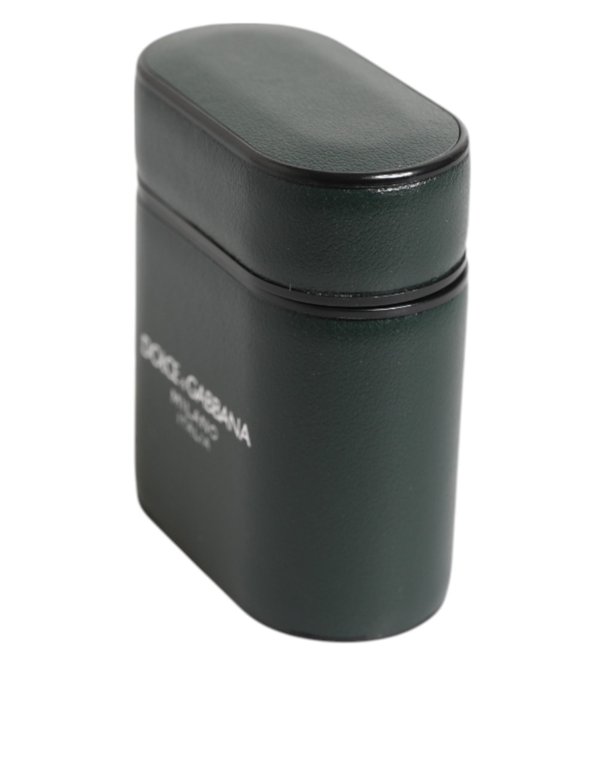 Dolce & Gabbana Black Leather Logo Print Flip Holder Men Airpods Case Dolce & Gabbana