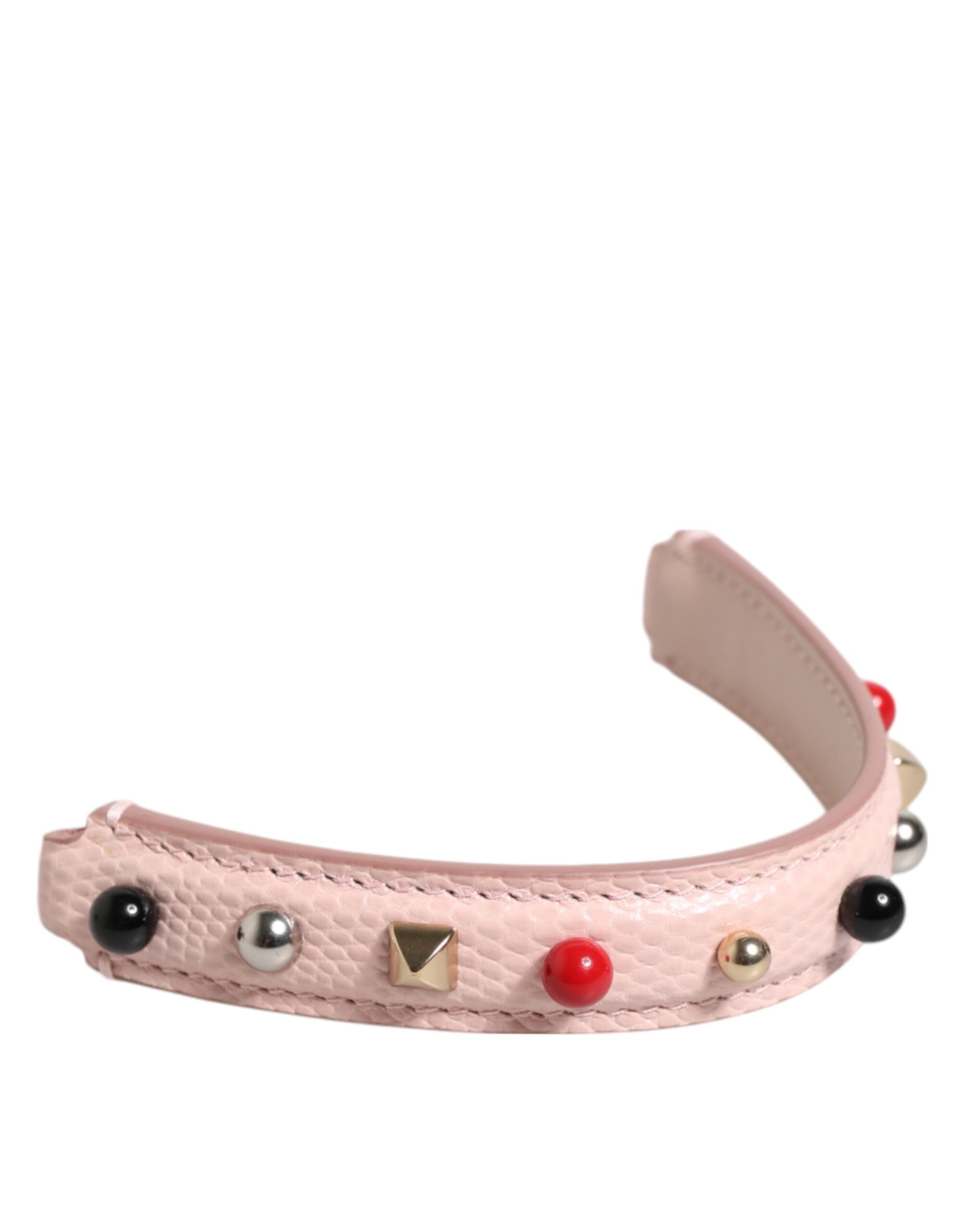 Dolce & Gabbana Light Pink Embellished Leather Bag Handle  Shoulder Strap Dolce & Gabbana
