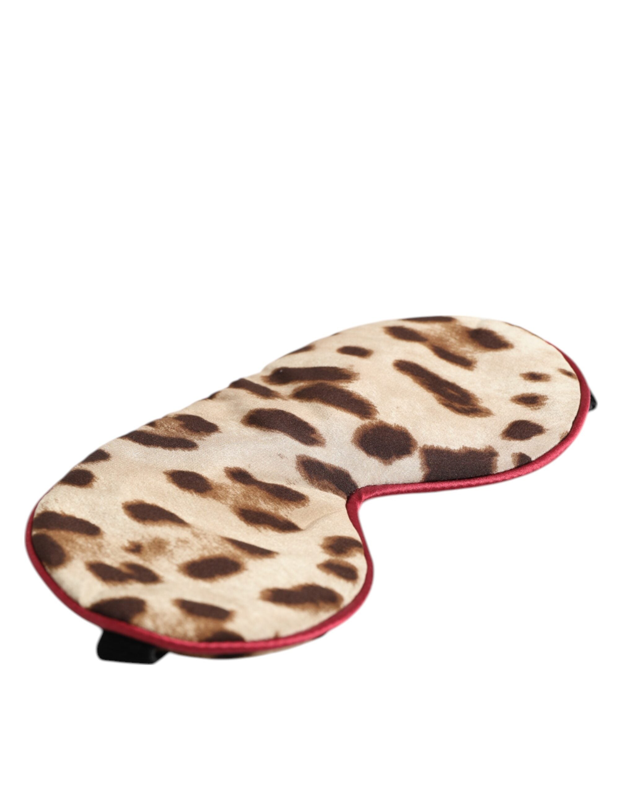 Dolce & Gabbana Brown Leopard Print Silk Women Accessory Sleep Eye Mask Dolce & Gabbana