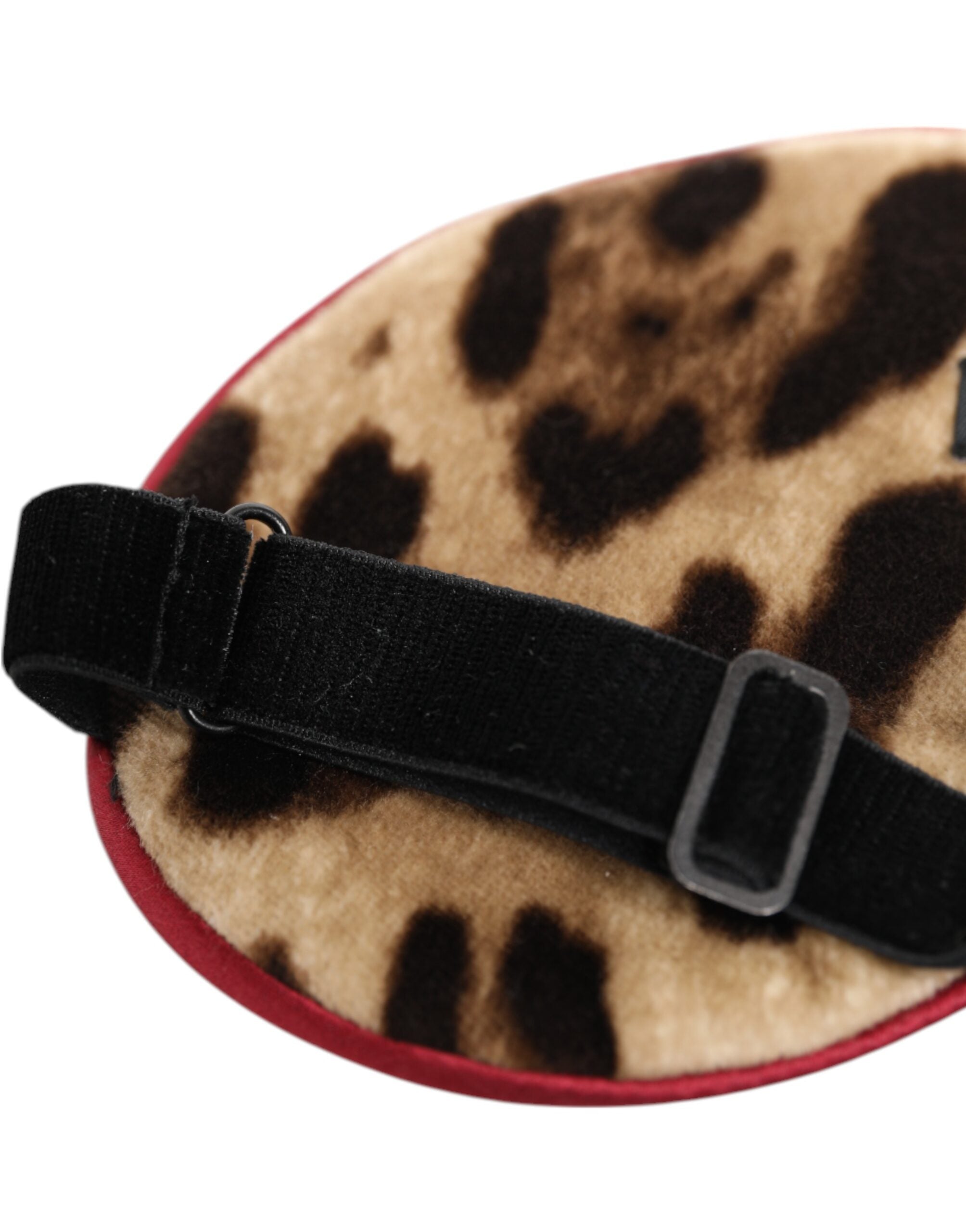 Dolce & Gabbana Brown Leopard Print Silk Women Accessory Sleep Eye Mask Dolce & Gabbana