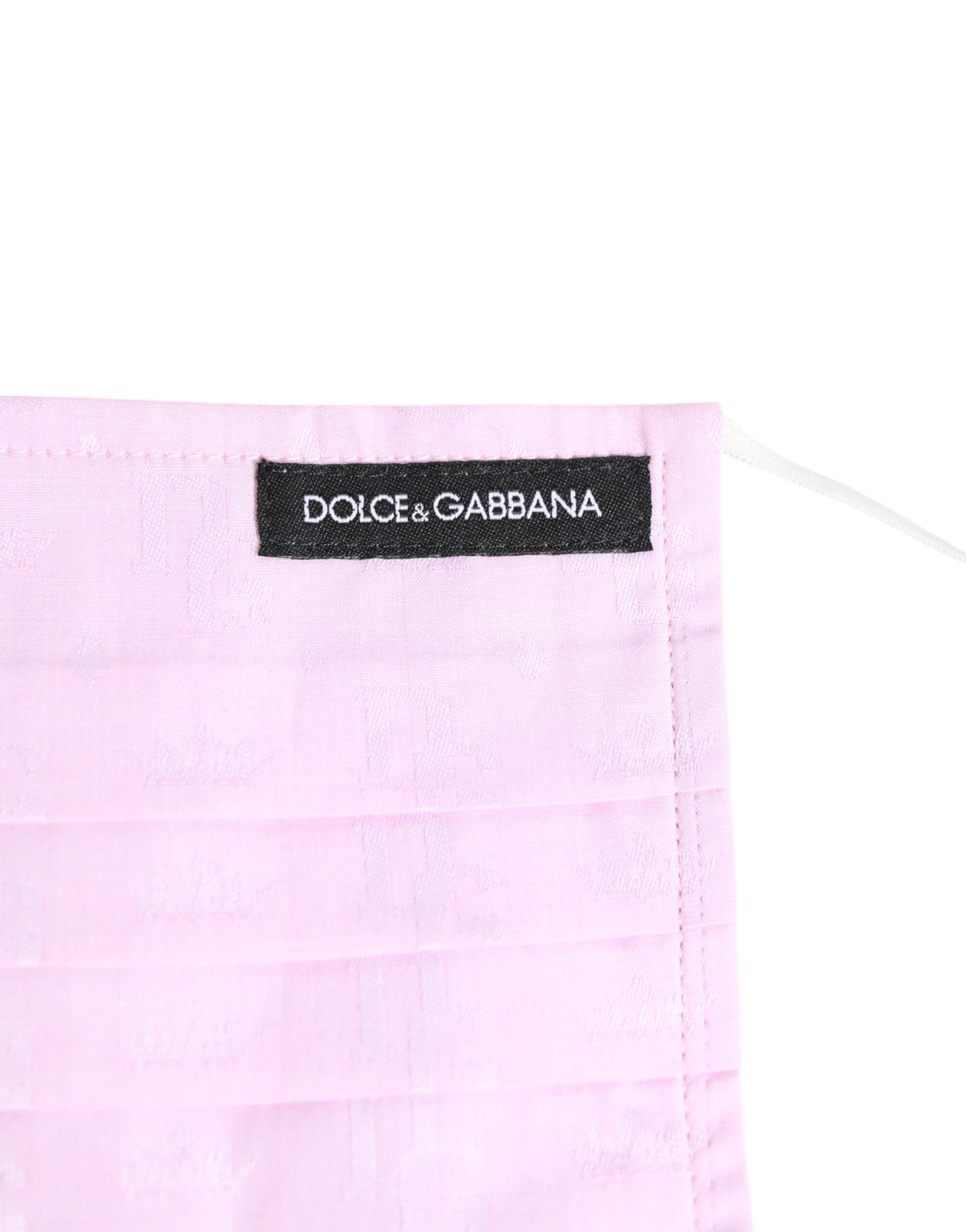 Dolce & Gabbana Pink Cotton Logo Elastic Ear Strap Face Mask Dolce & Gabbana