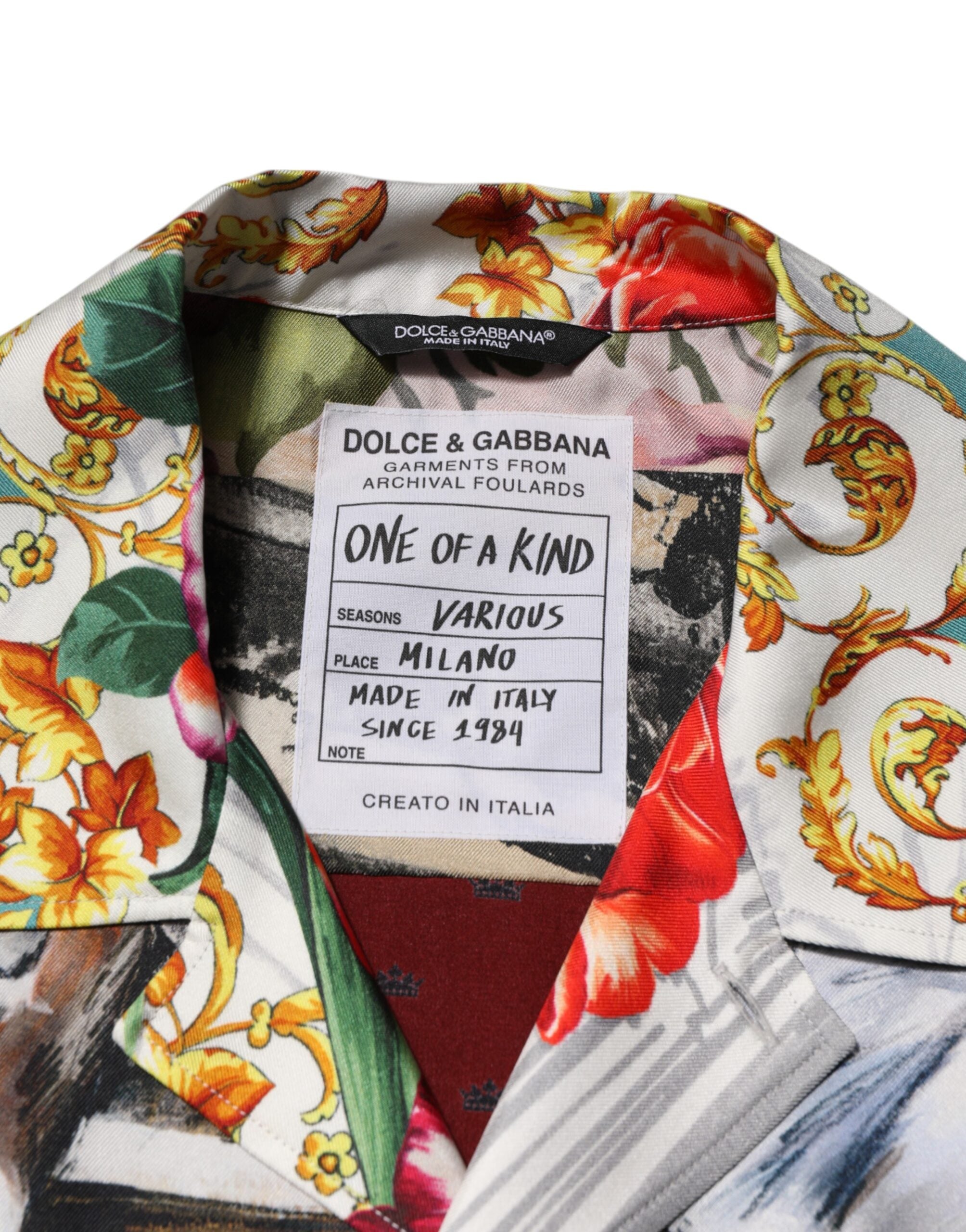 Dolce & Gabbana Multicolor Shell Print Hawaii Casual Shirt Dolce & Gabbana