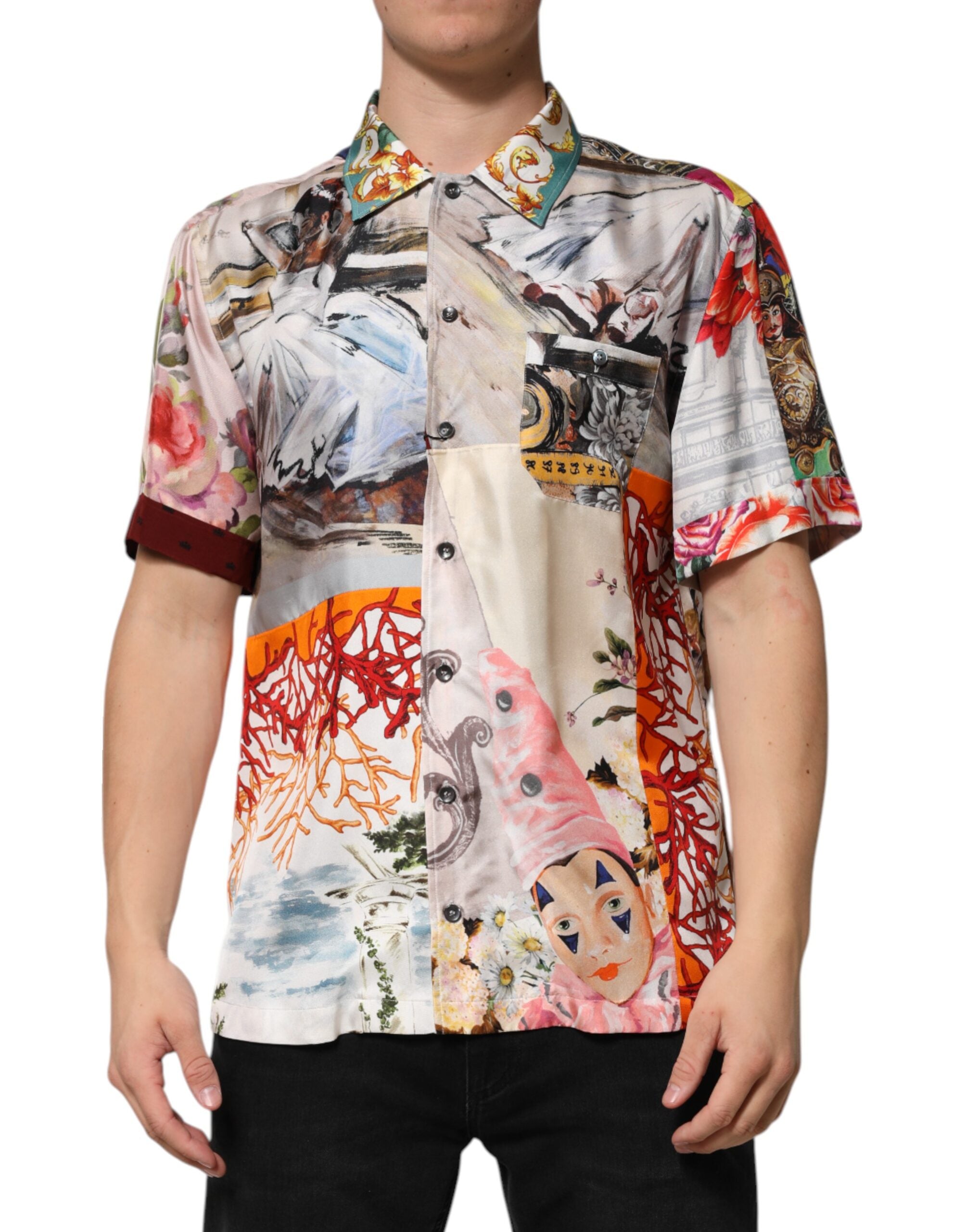 Dolce & Gabbana Multicolor Shell Print Hawaii Casual Shirt Dolce & Gabbana