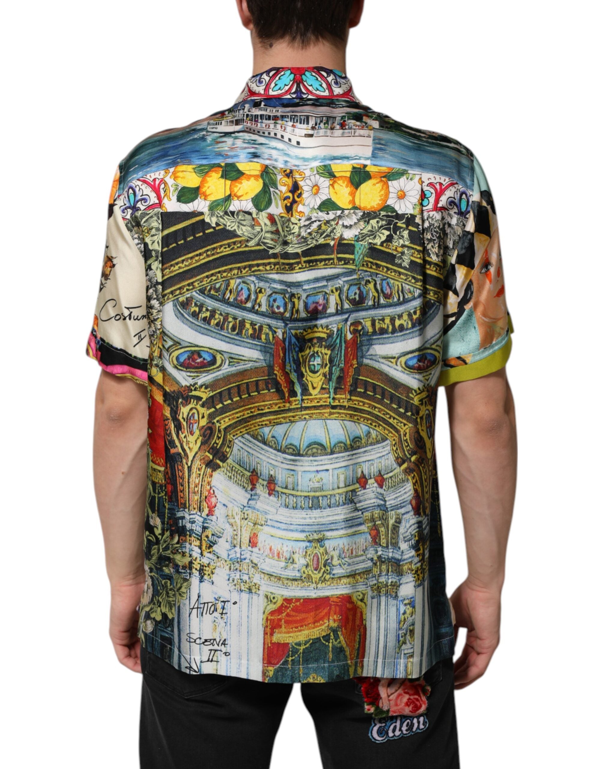 Dolce & Gabbana Multicolor Printed Button Down Casual Shirt Dolce & Gabbana