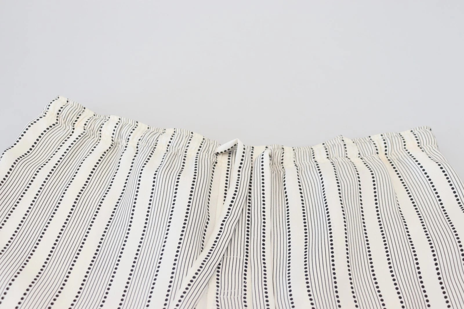 Dolce & Gabbana White Stripes Silk Lounge Trouser Pants Dolce & Gabbana