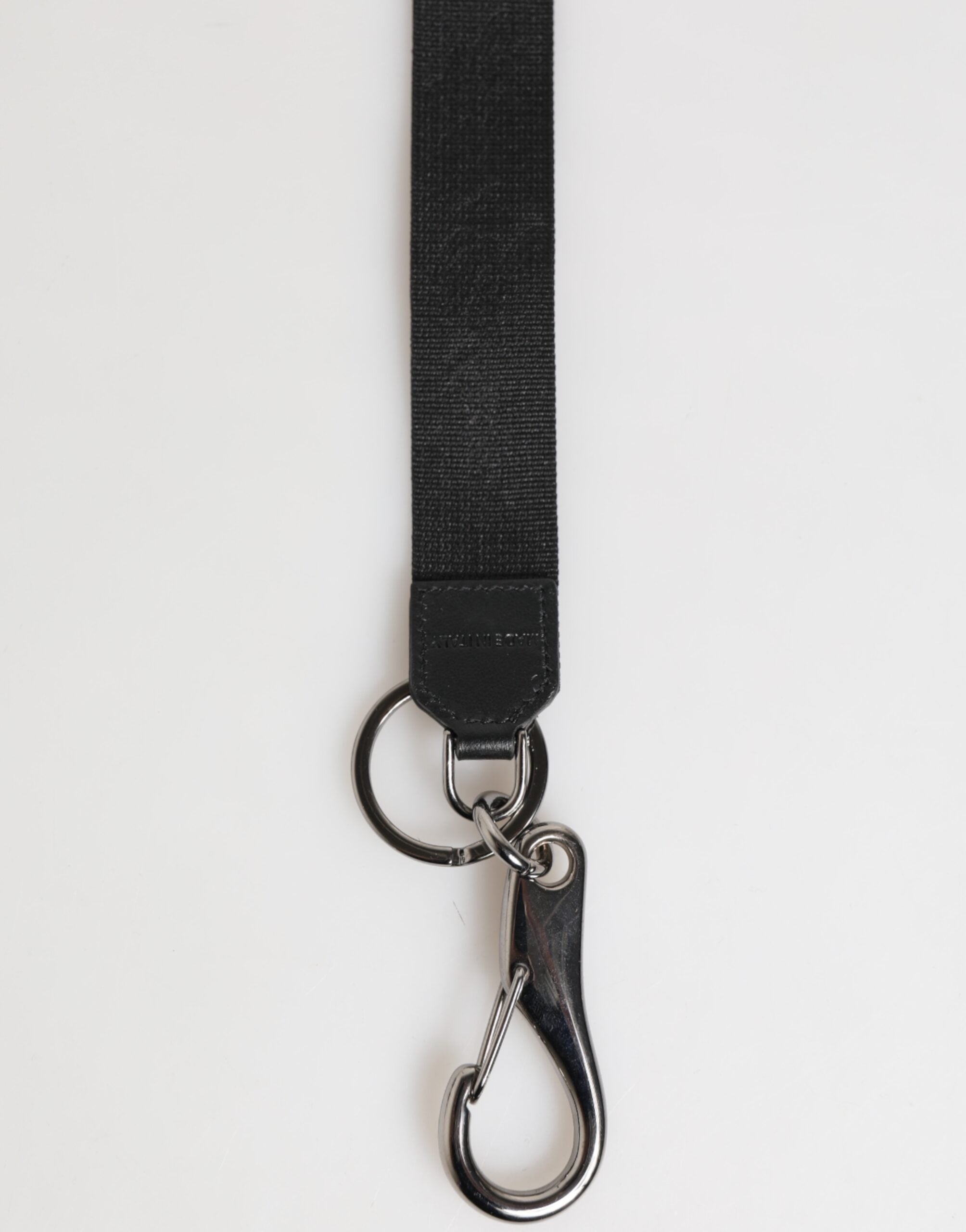 Dolce & Gabbana Black Burgundy Polyester DG Logo Men Keychain Keyring Dolce & Gabbana
