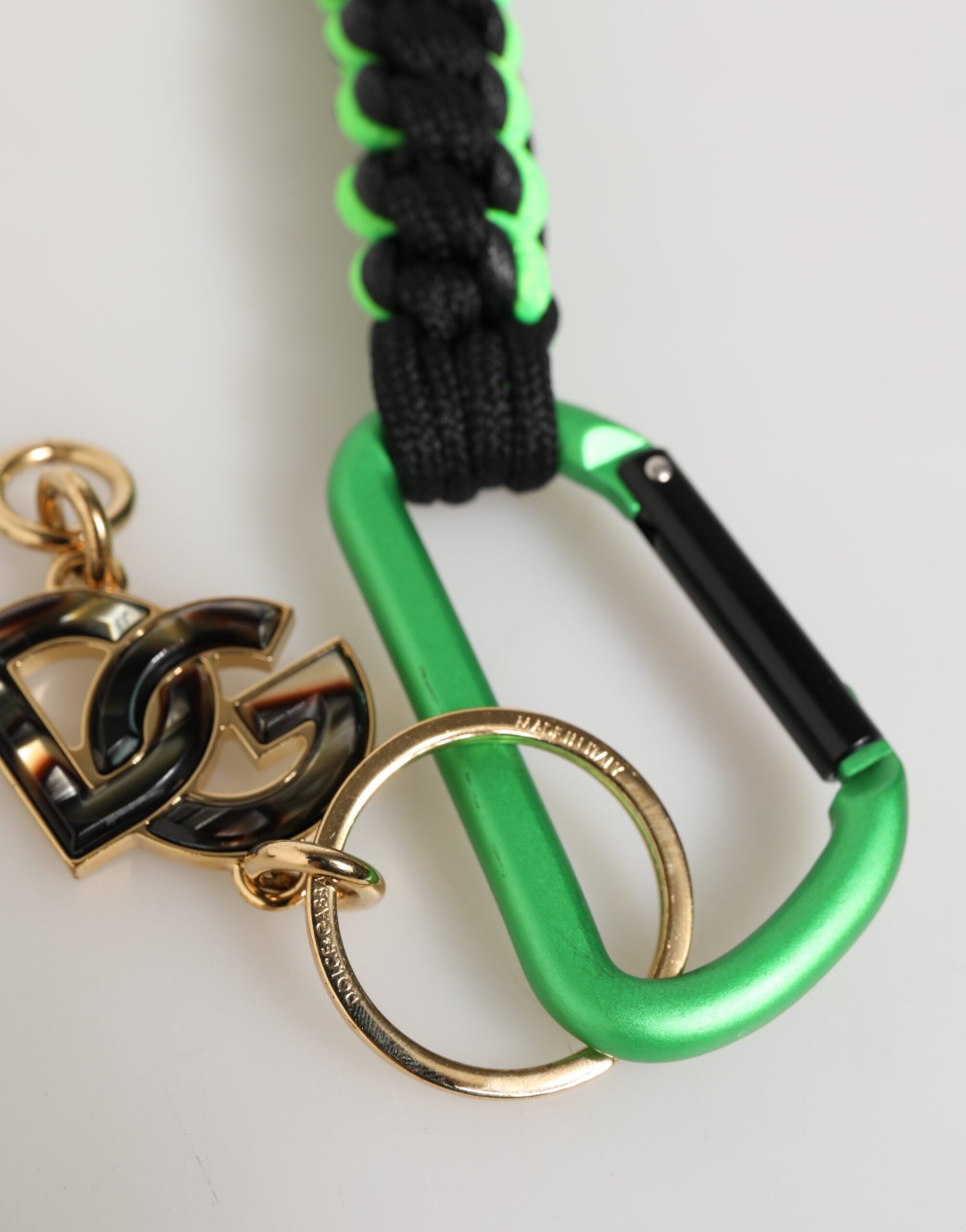 Dolce & Gabbana Multicolor Polyester Tape String DG Logo Keychain Keyring Dolce & Gabbana