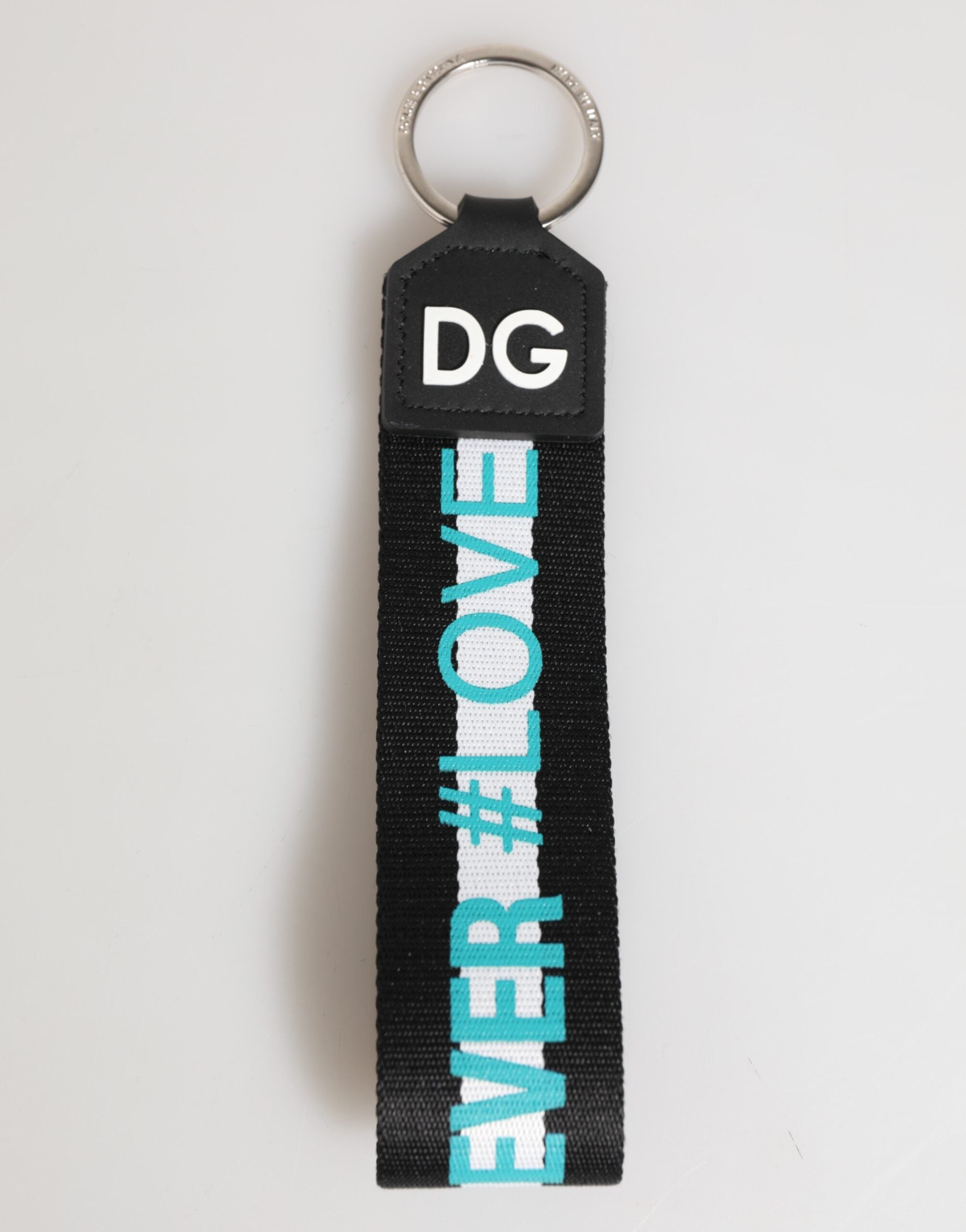 Dolce & Gabbana Multicolor Logo Polyester Brass Holder Keychain Keyring Dolce & Gabbana