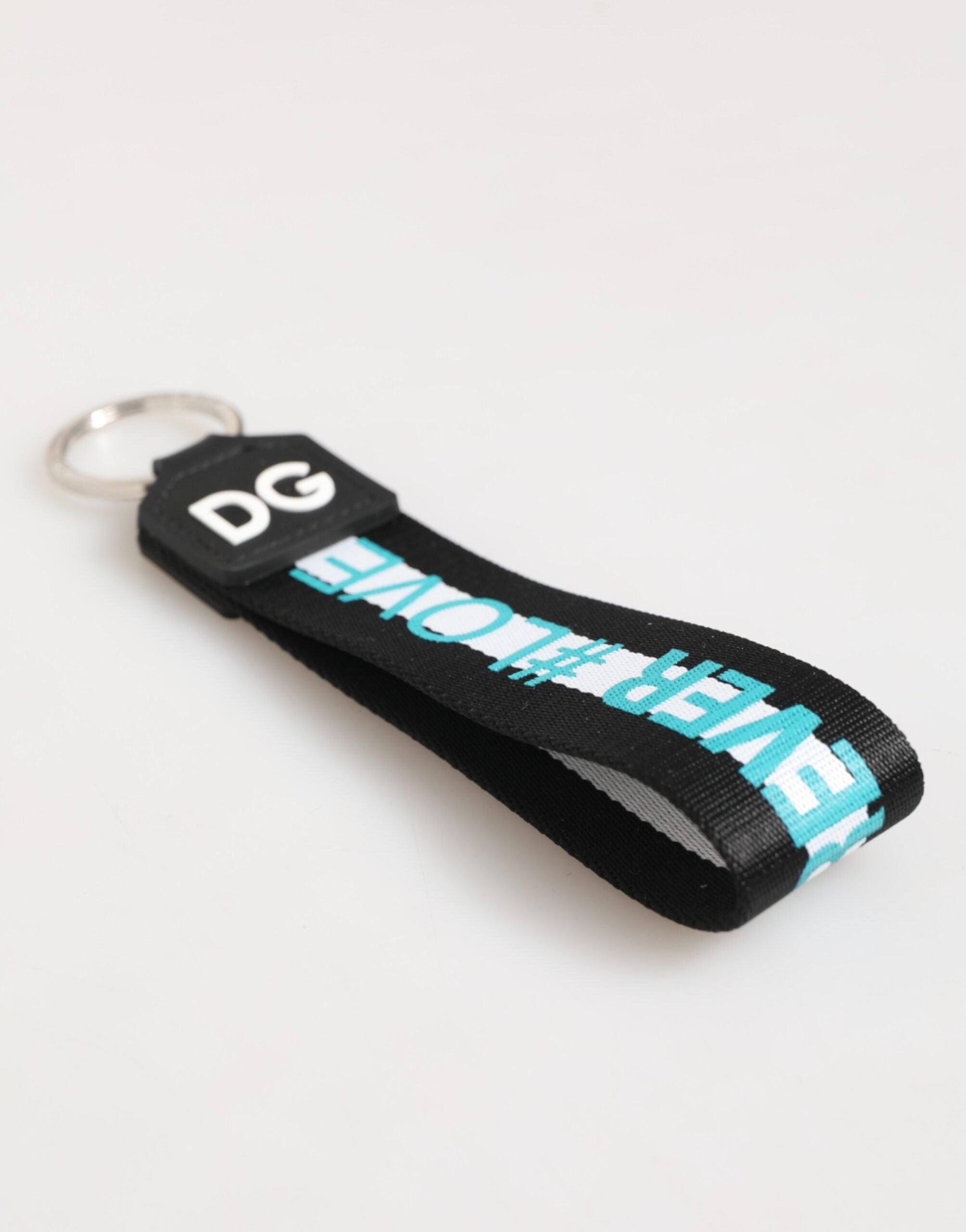 Dolce & Gabbana Multicolor Logo Polyester Brass Holder Keychain Keyring Dolce & Gabbana