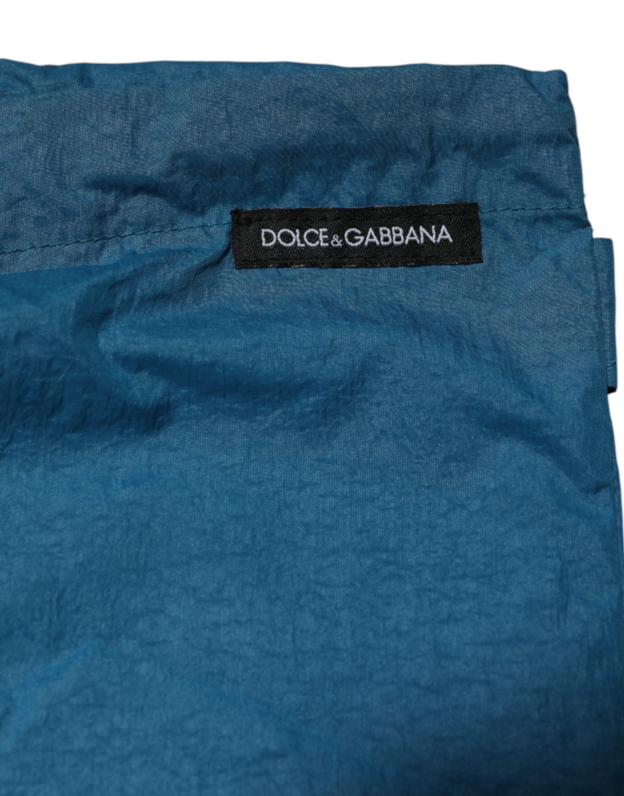 Dolce & Gabbana Blue Logo Waistband Beachwear Shorts Swimwear Dolce & Gabbana
