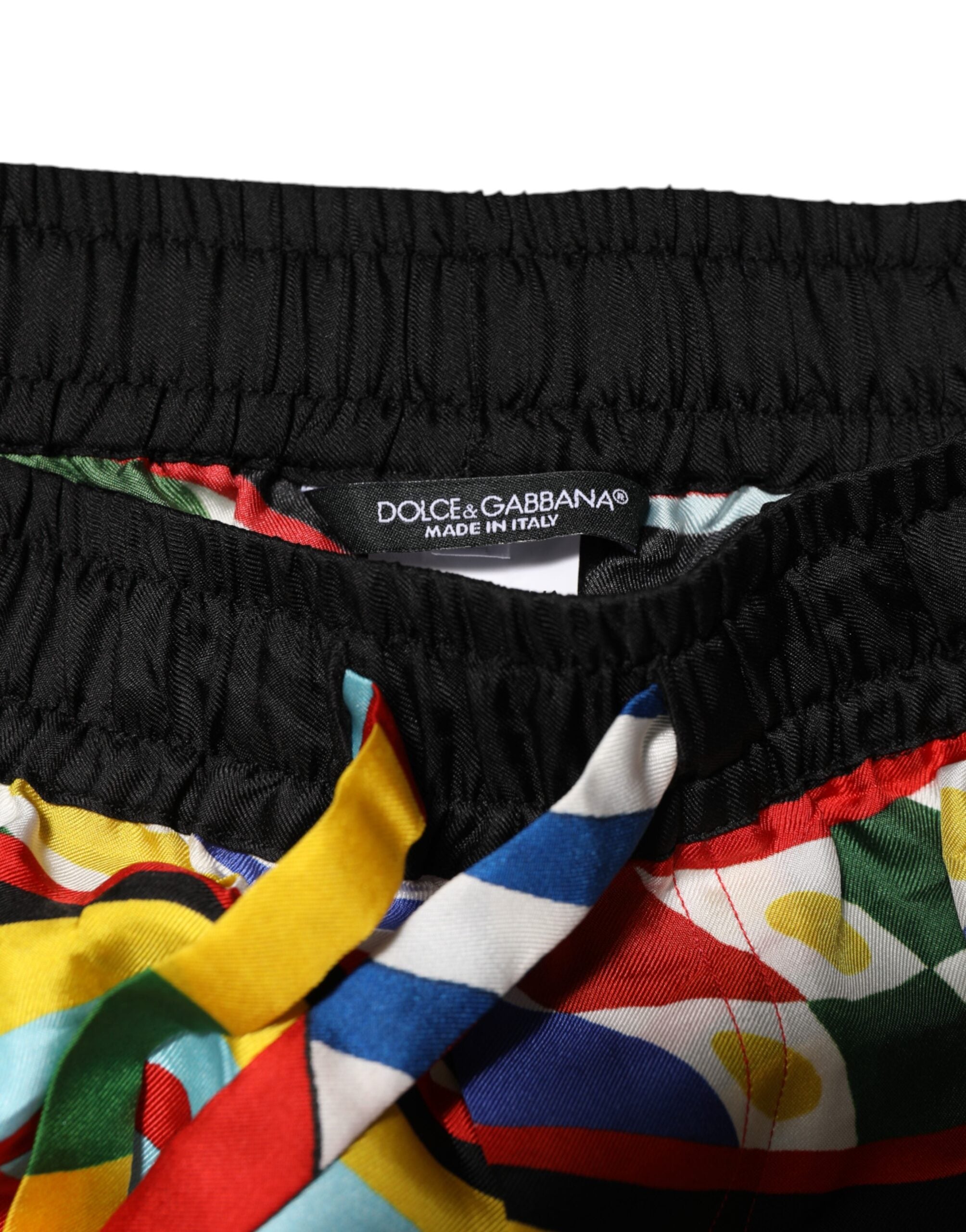 Dolce & Gabbana Multicolor Sicilian Carretto Shorts Swimwear Dolce & Gabbana