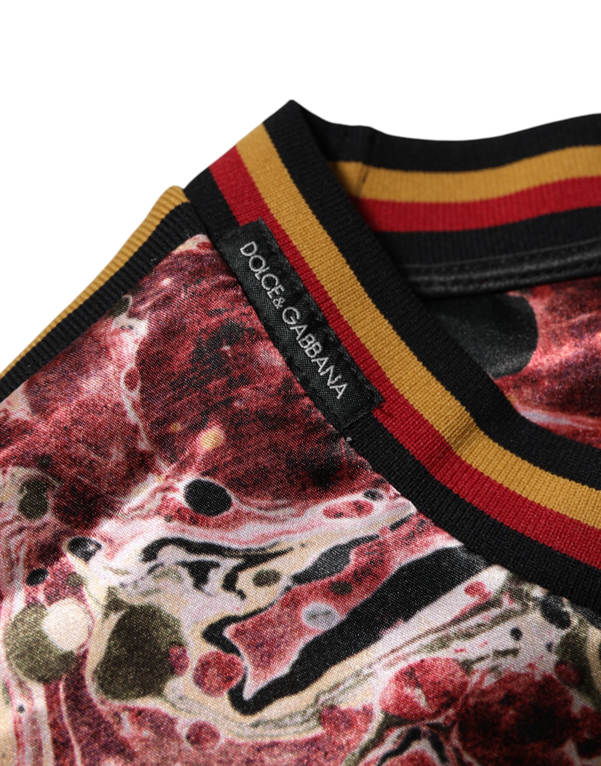 Dolce & Gabbana Multicolor Polyester Marble Print Oversize T-shirt Dolce & Gabbana