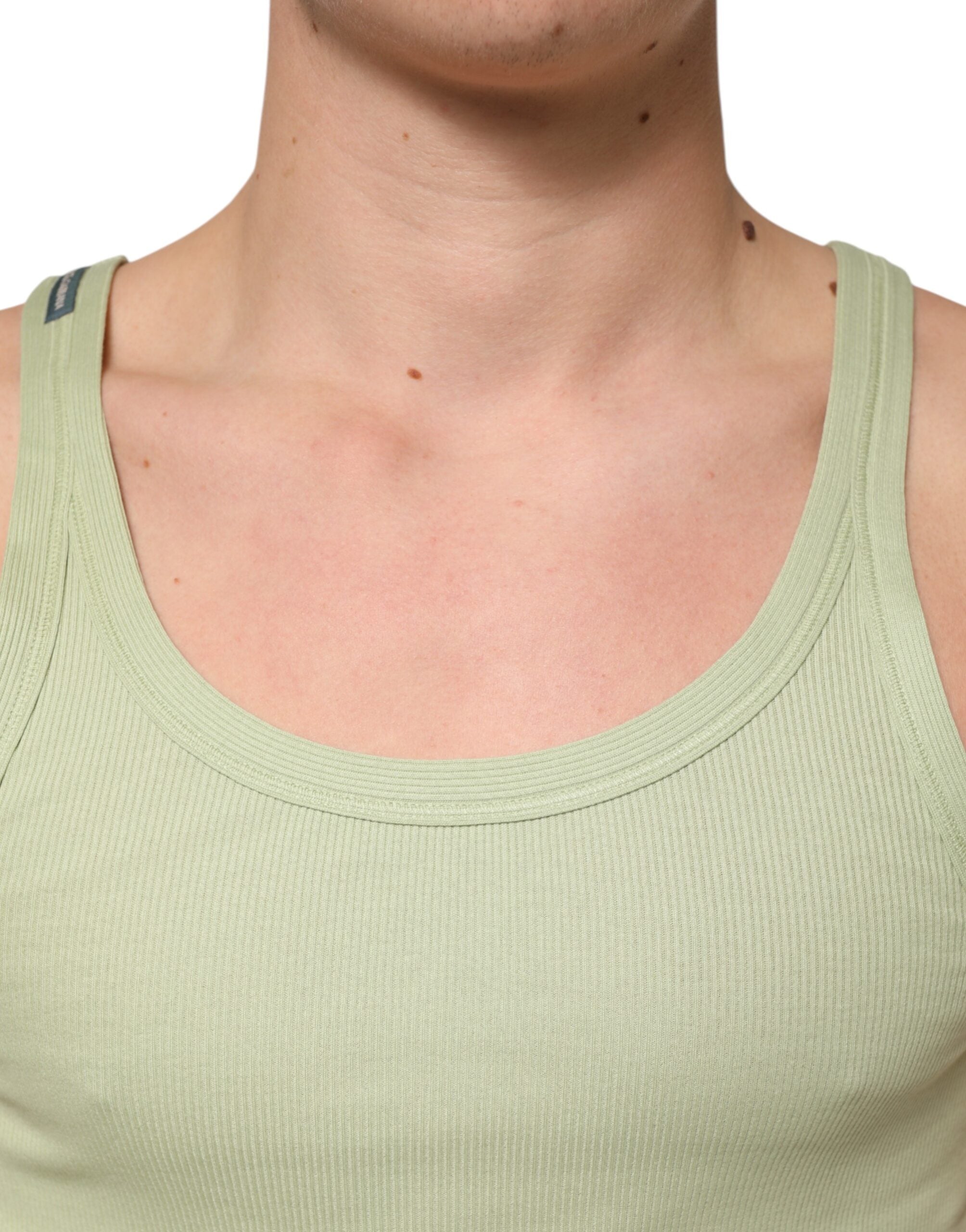Dolce & Gabbana Light Green Tank Sleeveless Men Men T-shirt Dolce & Gabbana