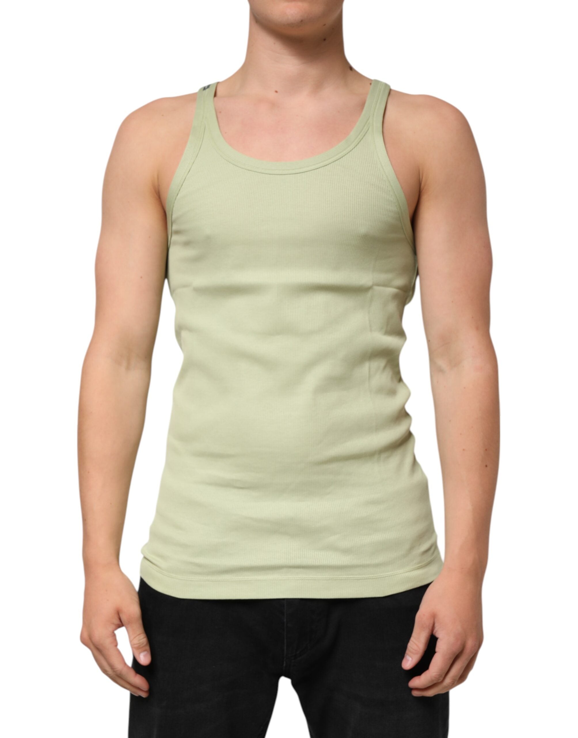 Dolce & Gabbana Light Green Tank Sleeveless Men Men T-shirt Dolce & Gabbana