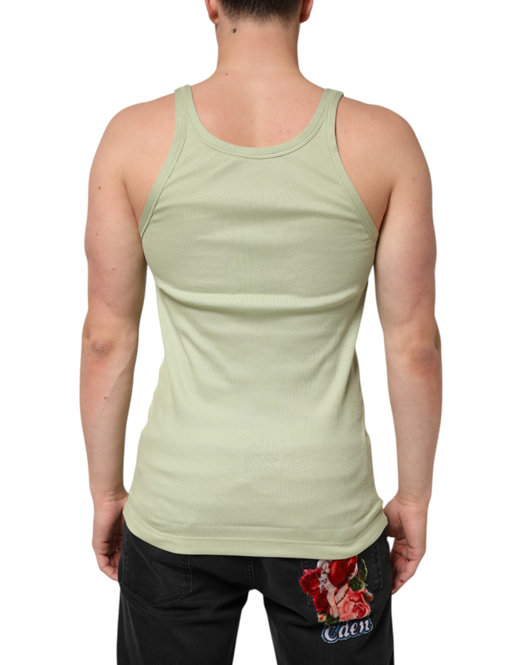 Dolce & Gabbana Light Green Tank Sleeveless Men Men T-shirt Dolce & Gabbana