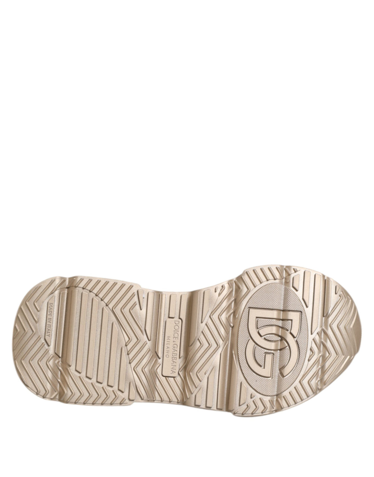 Dolce & Gabbana Gold Leather Daymaster Women Sneaker Shoes