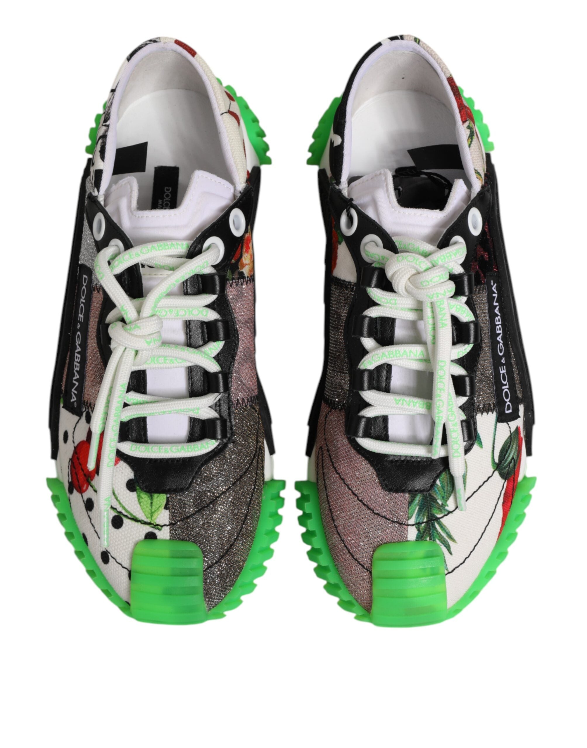 Dolce & Gabbana Multicolor DG Logo Leopard Cherry Sneaker Shoes Dolce & Gabbana