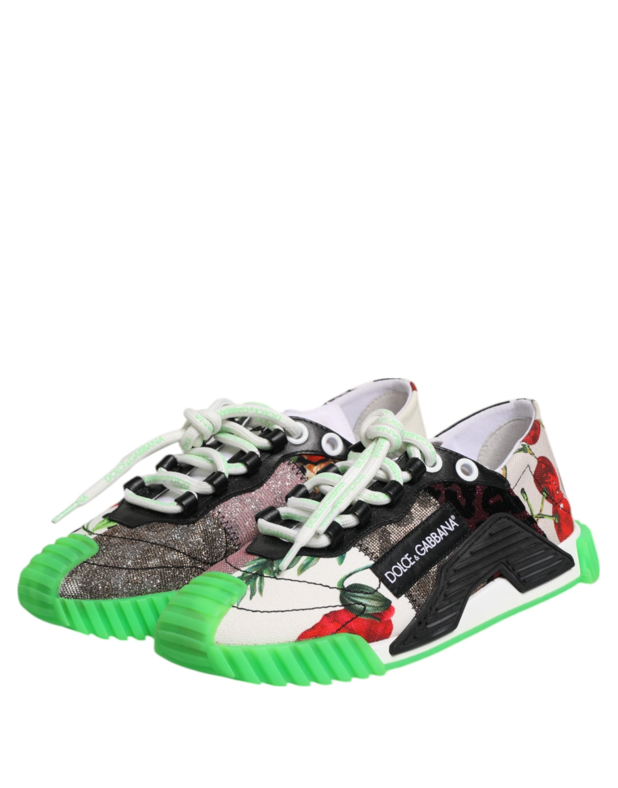 Dolce & Gabbana Multicolor DG Logo Leopard Cherry Sneaker Shoes Dolce & Gabbana