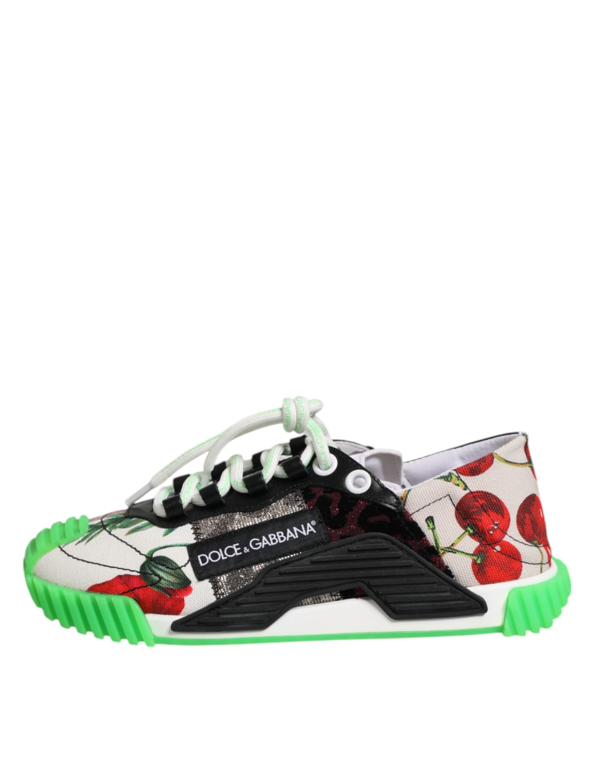 Dolce & Gabbana Multicolor DG Logo Leopard Cherry Sneaker Shoes Dolce & Gabbana