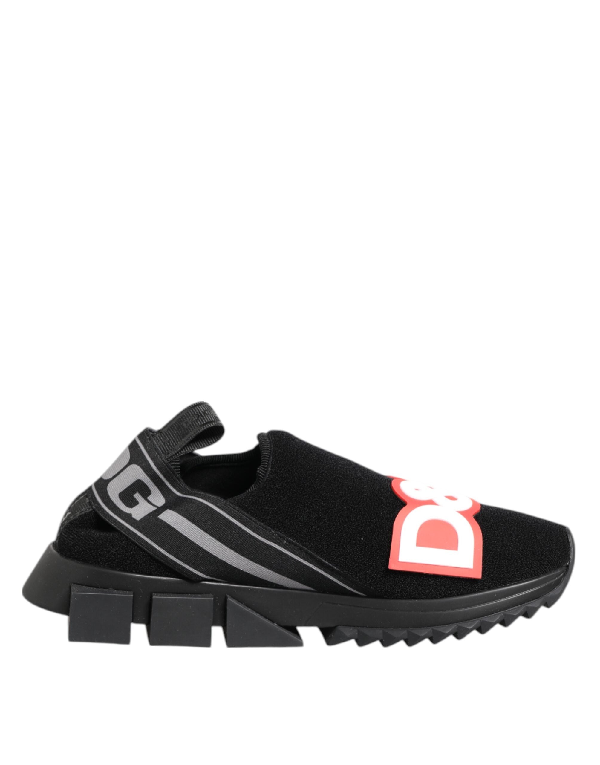 Dolce & Gabbana Black Grey Slip On Sorrento Sneakers Shoes Dolce & Gabbana