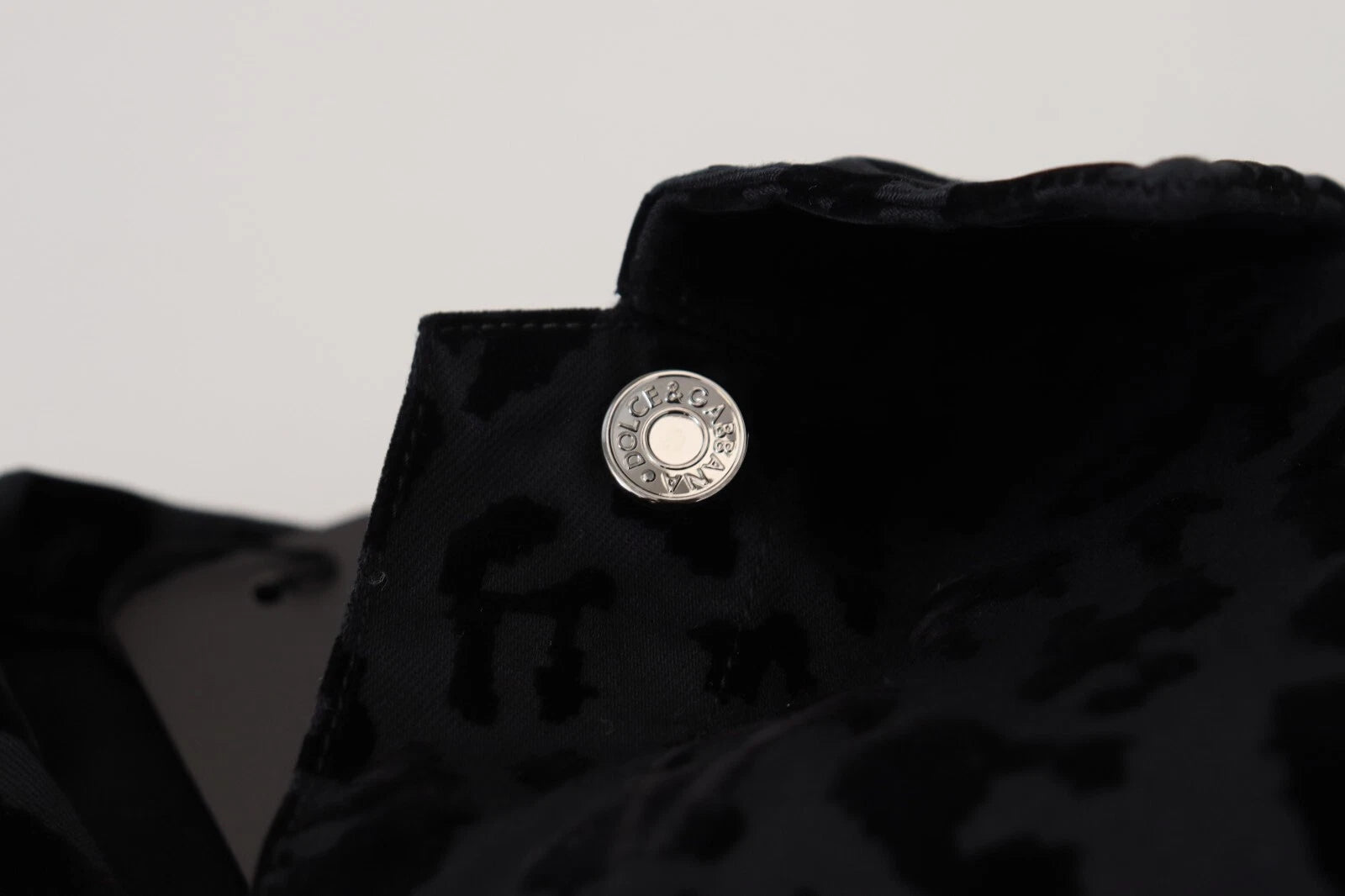 Dolce & Gabbana Cotton Black Leopard Long Sleeve Denim Jacket Dolce & Gabbana