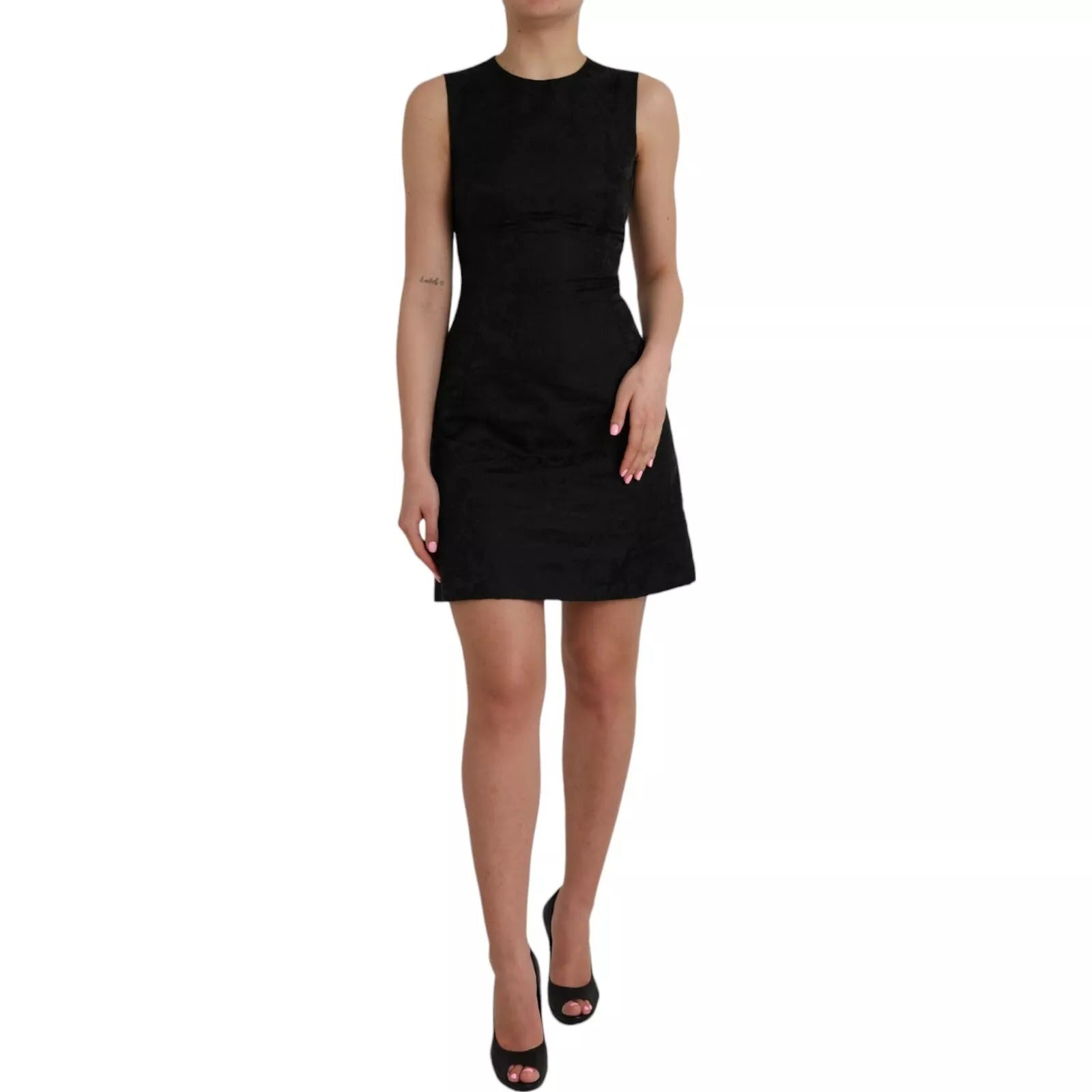 Dolce & Gabbana Black Sleeveless Bodycon A-line Mini Dress Dolce & Gabbana