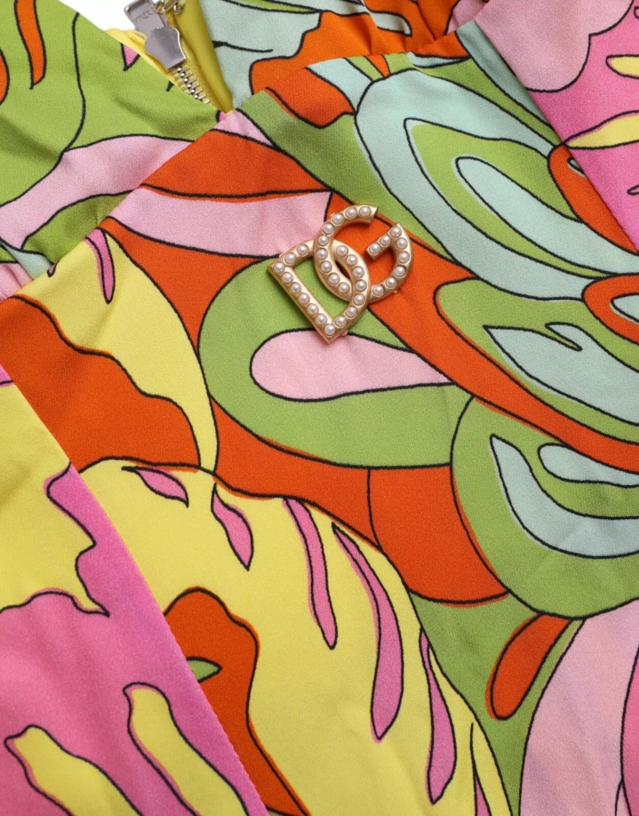 Dolce & Gabbana Multicolor Floral Silk Flared Mini Dress Dolce & Gabbana