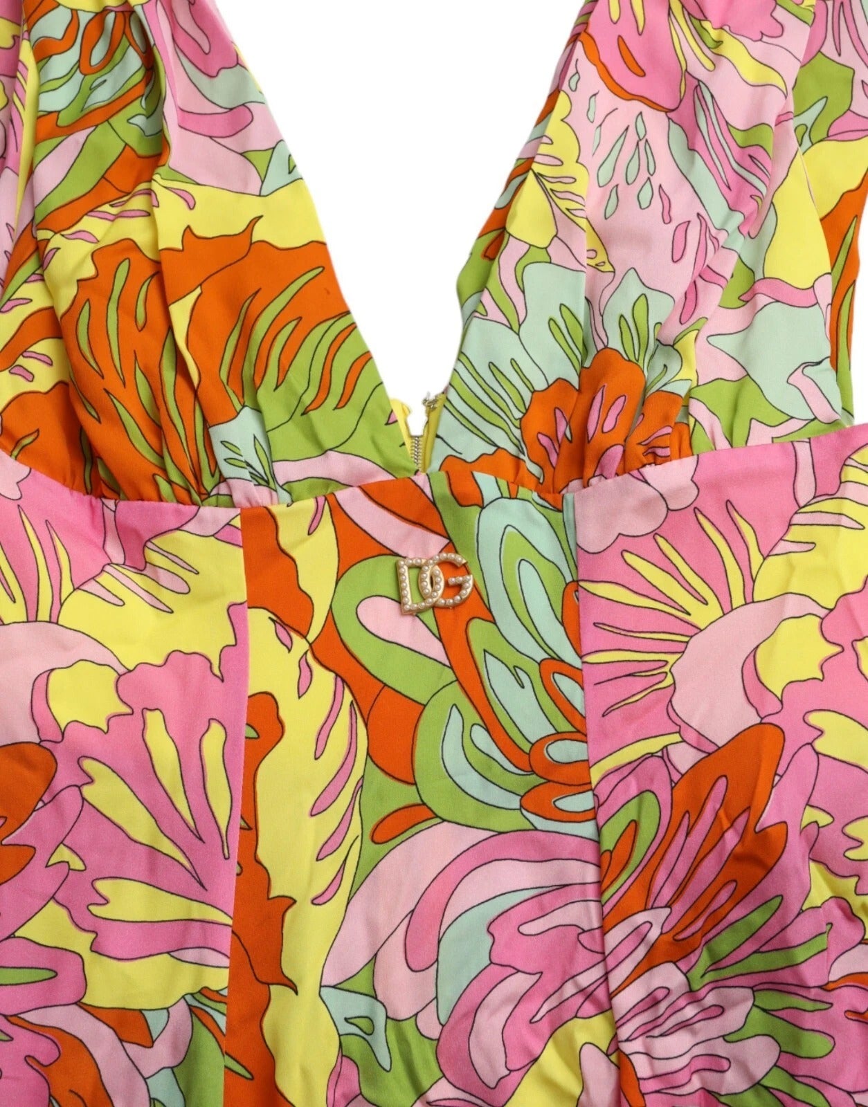 Dolce & Gabbana Multicolor Floral Silk Flared Mini Dress Dolce & Gabbana