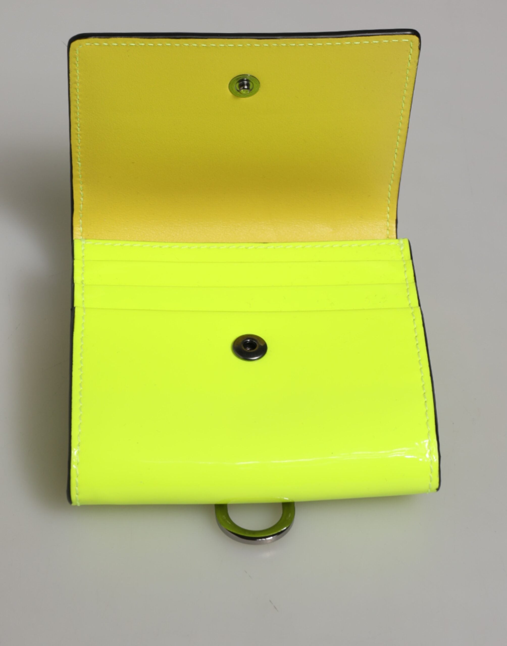 Dolce & Gabbana Yellow Green Bifold DG Logo Neck Strap Cardholder Wallet Dolce & Gabbana