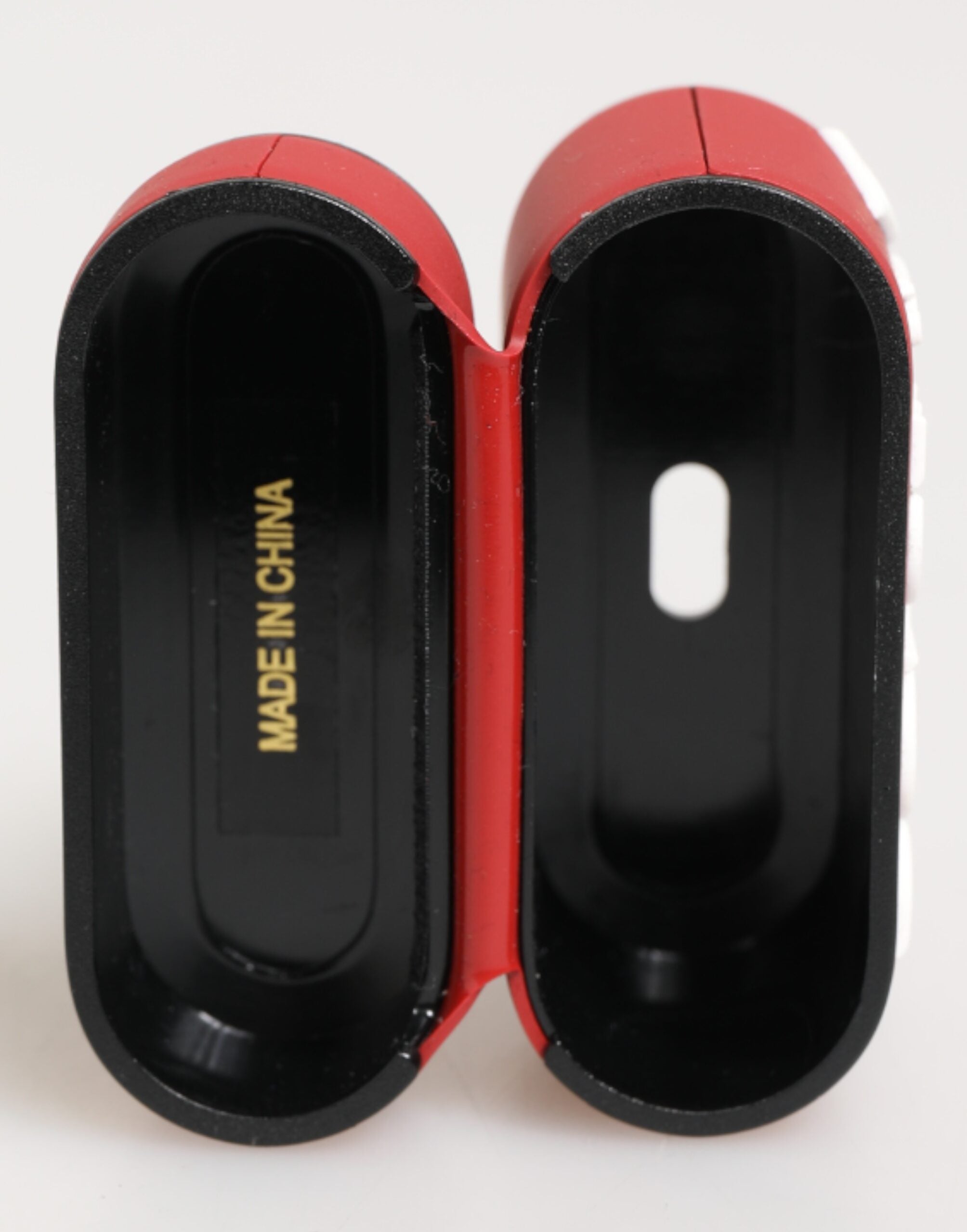 Dolce & Gabbana Red White Silicone Embossed Logo Accessory Airpods Case Dolce & Gabbana