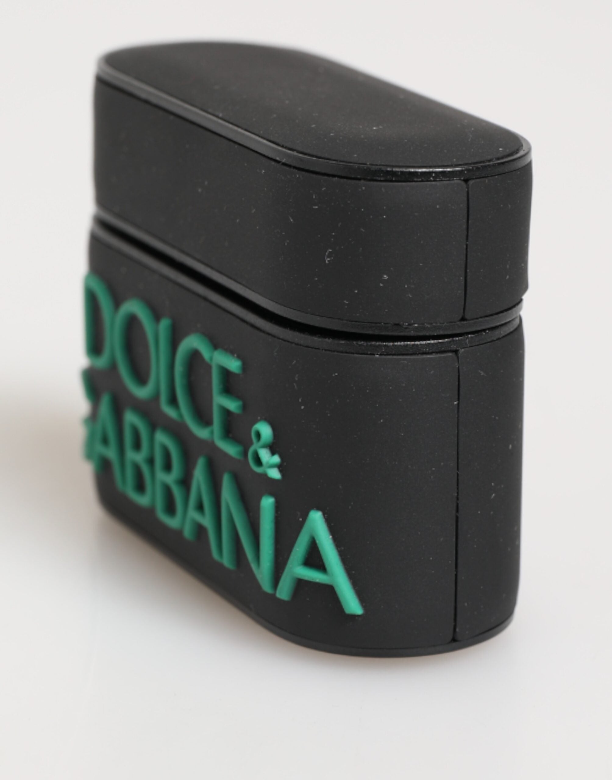 Dolce & Gabbana Black Mint Rubber Logo Embossed Accessory Airpods Case Dolce & Gabbana