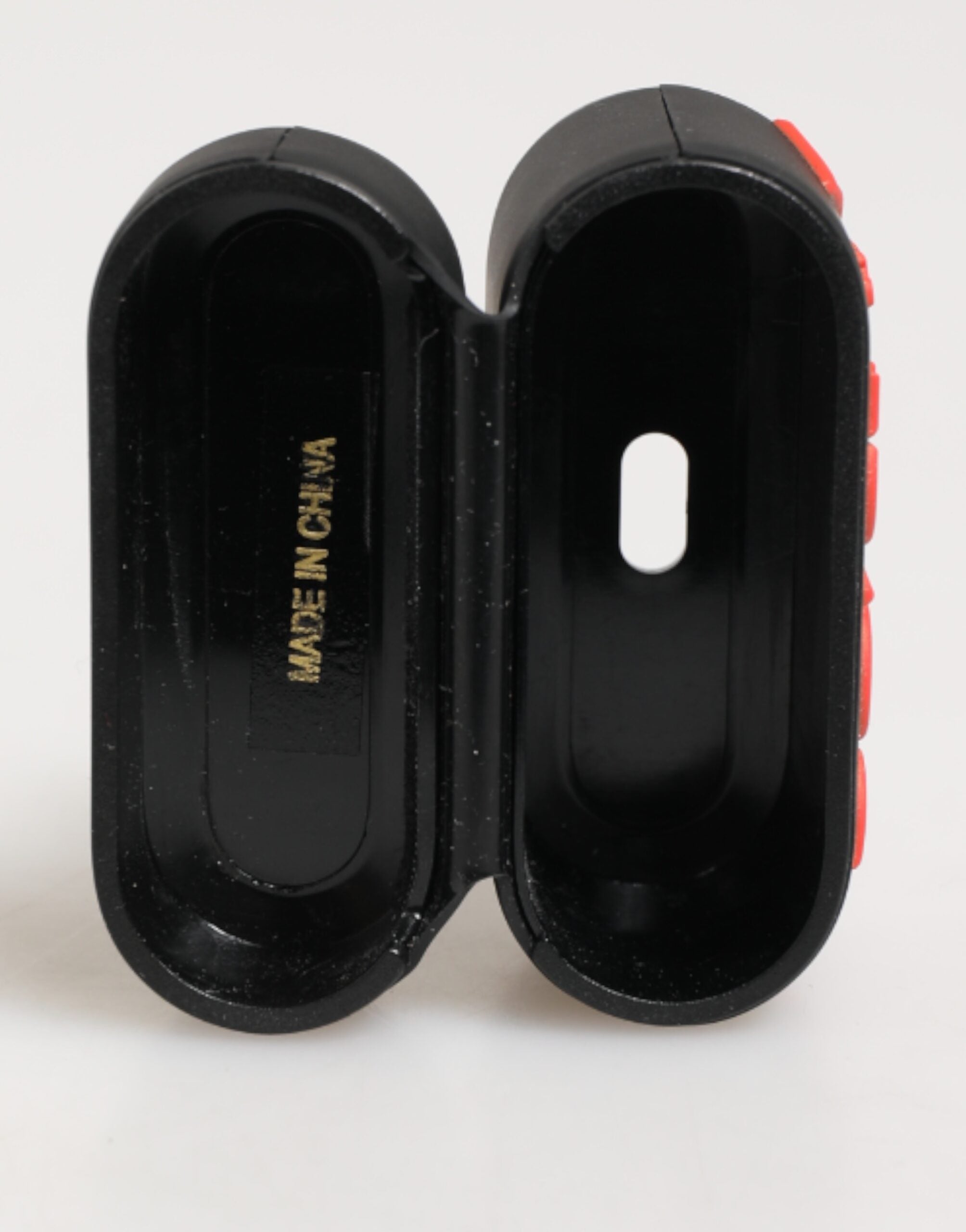 Dolce & Gabbana Black Orange Rubber Logo Embossed Accessory Airpods Case Dolce & Gabbana