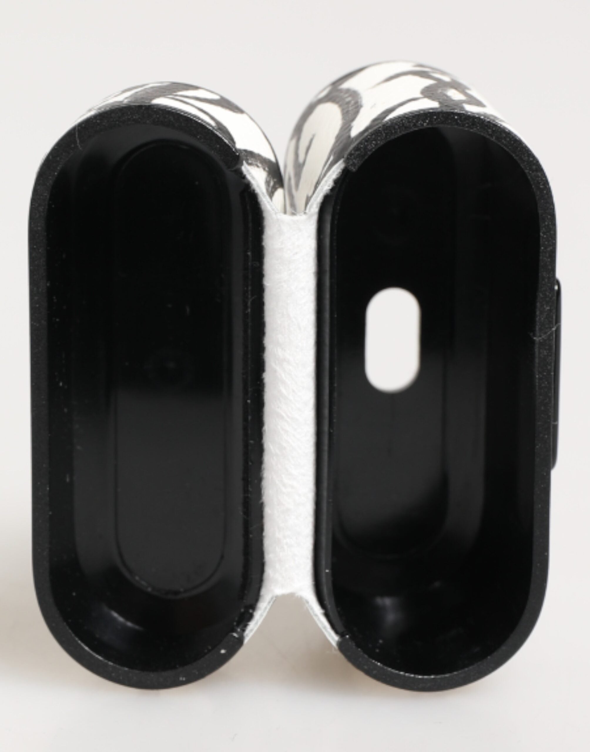Dolce & Gabbana Black White Leather Monogram Print Logo Holder Airpods Case Dolce & Gabbana
