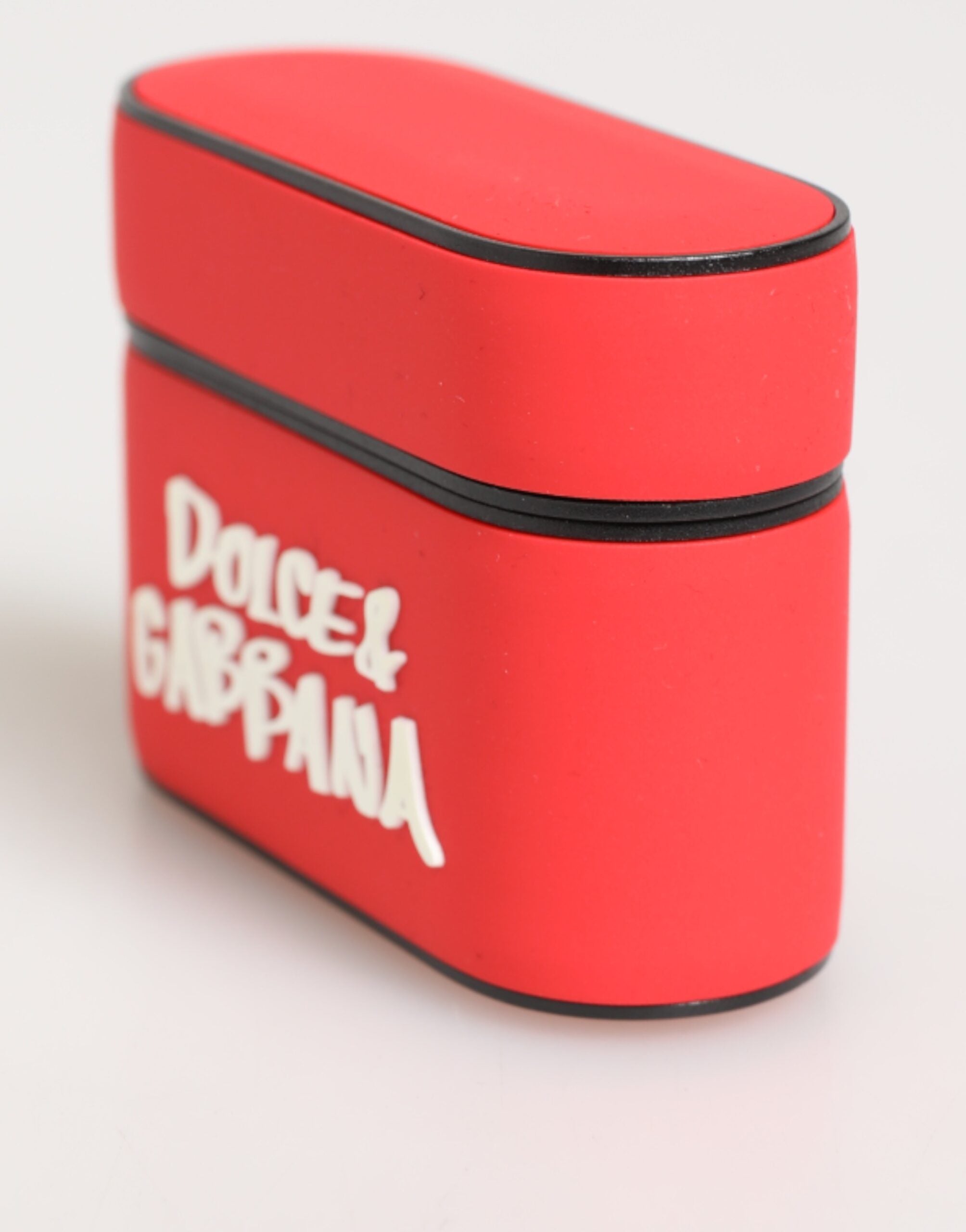 Dolce & Gabbana Red PVC DG Logo Embossed Men Flip Holder  Airpods Case Dolce & Gabbana