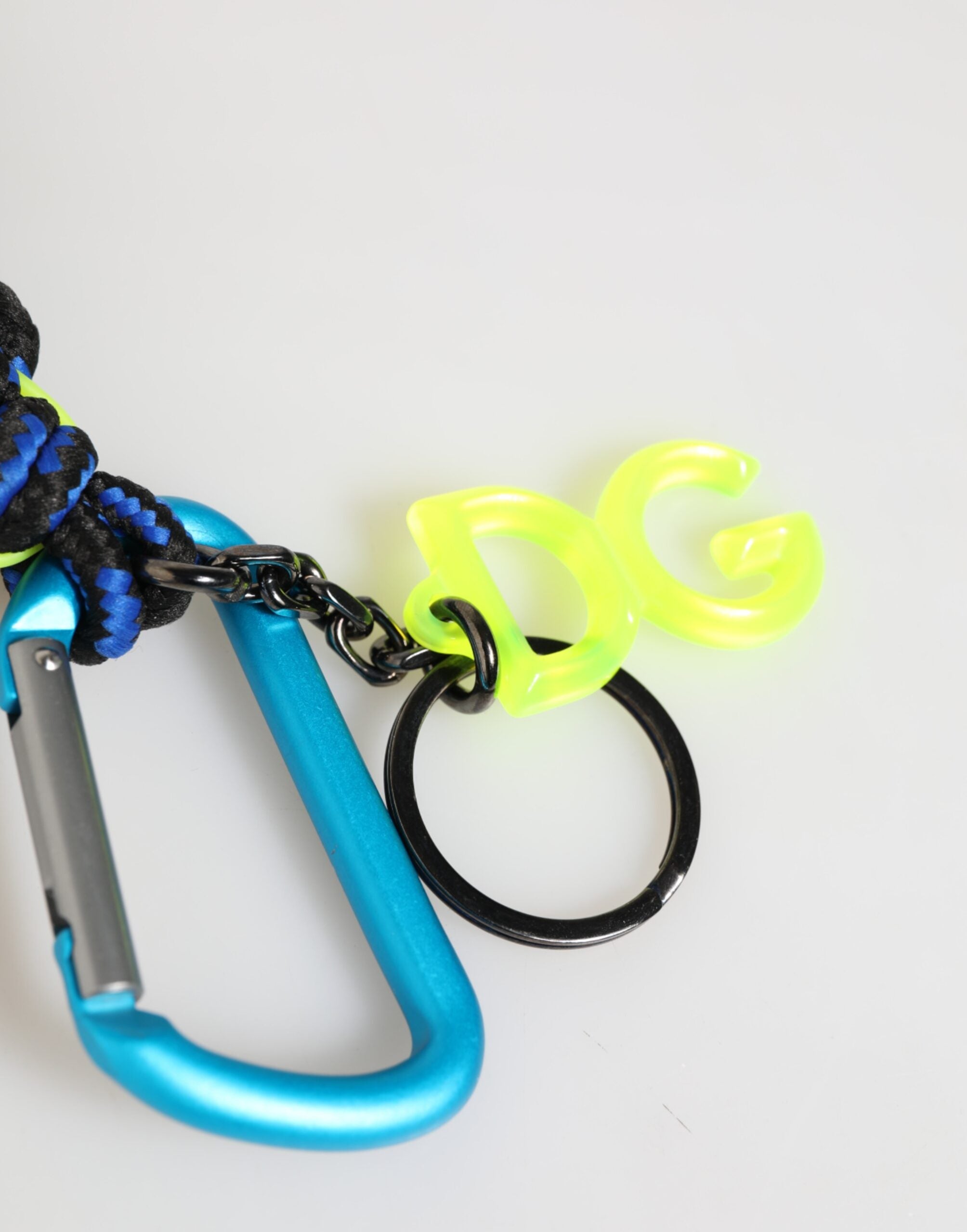 Dolce & Gabbana Multicolor Polyester Tape String DG Logo Keychain  Keyring Dolce & Gabbana