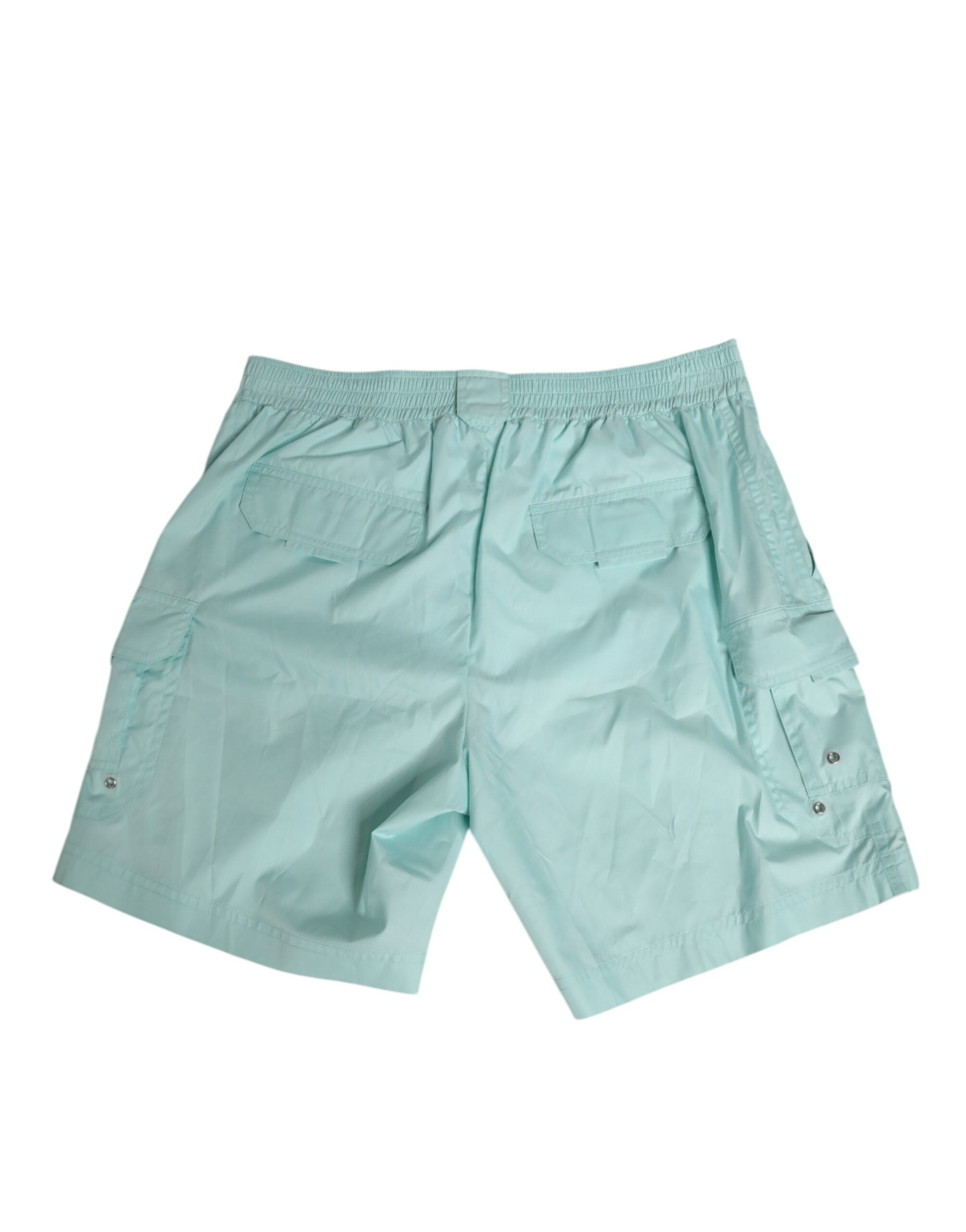 Dolce & Gabbana Aqua Blue Polyester Beachwear Men Shorts Swimwear Dolce & Gabbana