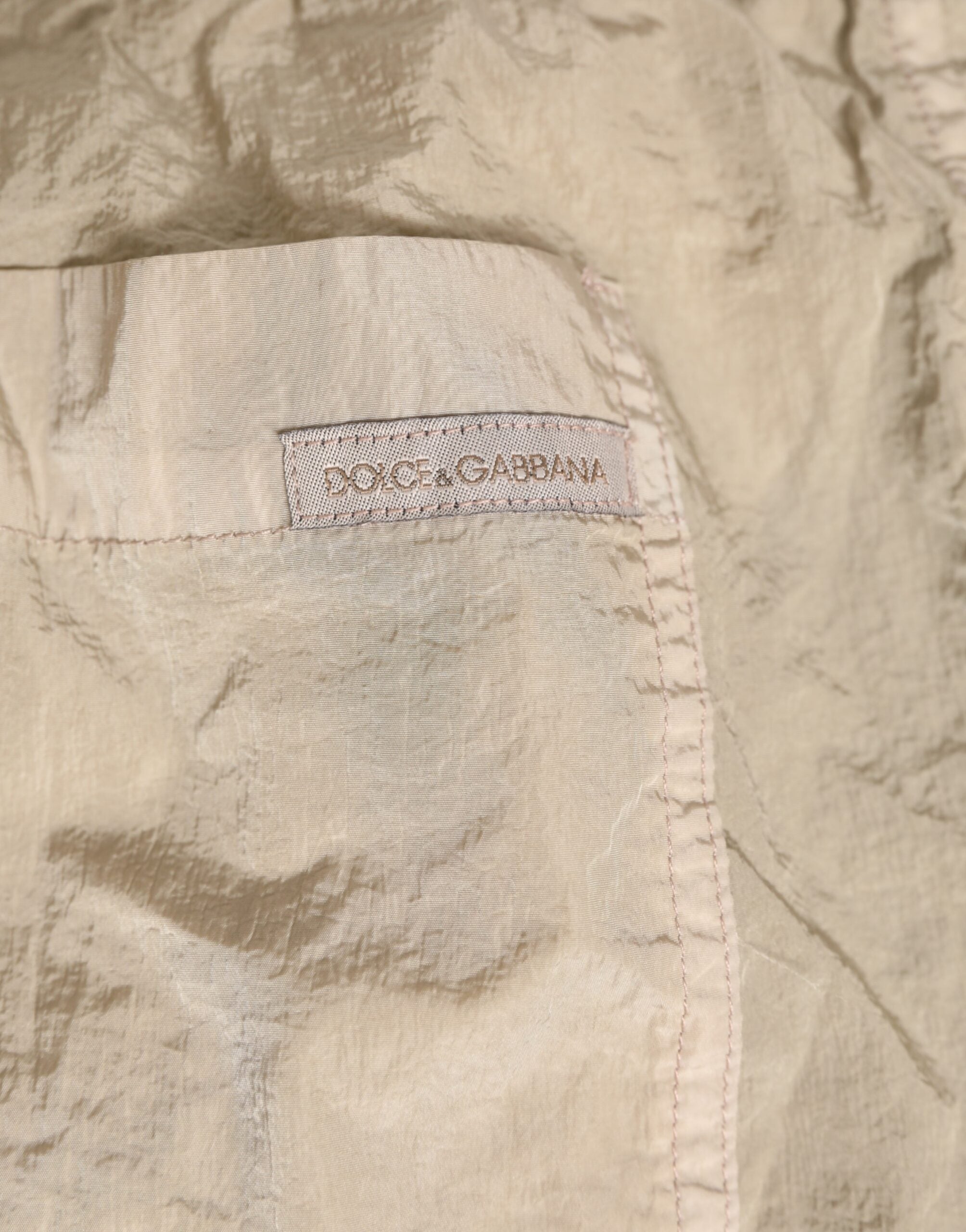 Dolce & Gabbana Beige Nylon Beachwear Men Boxer Short Swimwear Dolce & Gabbana