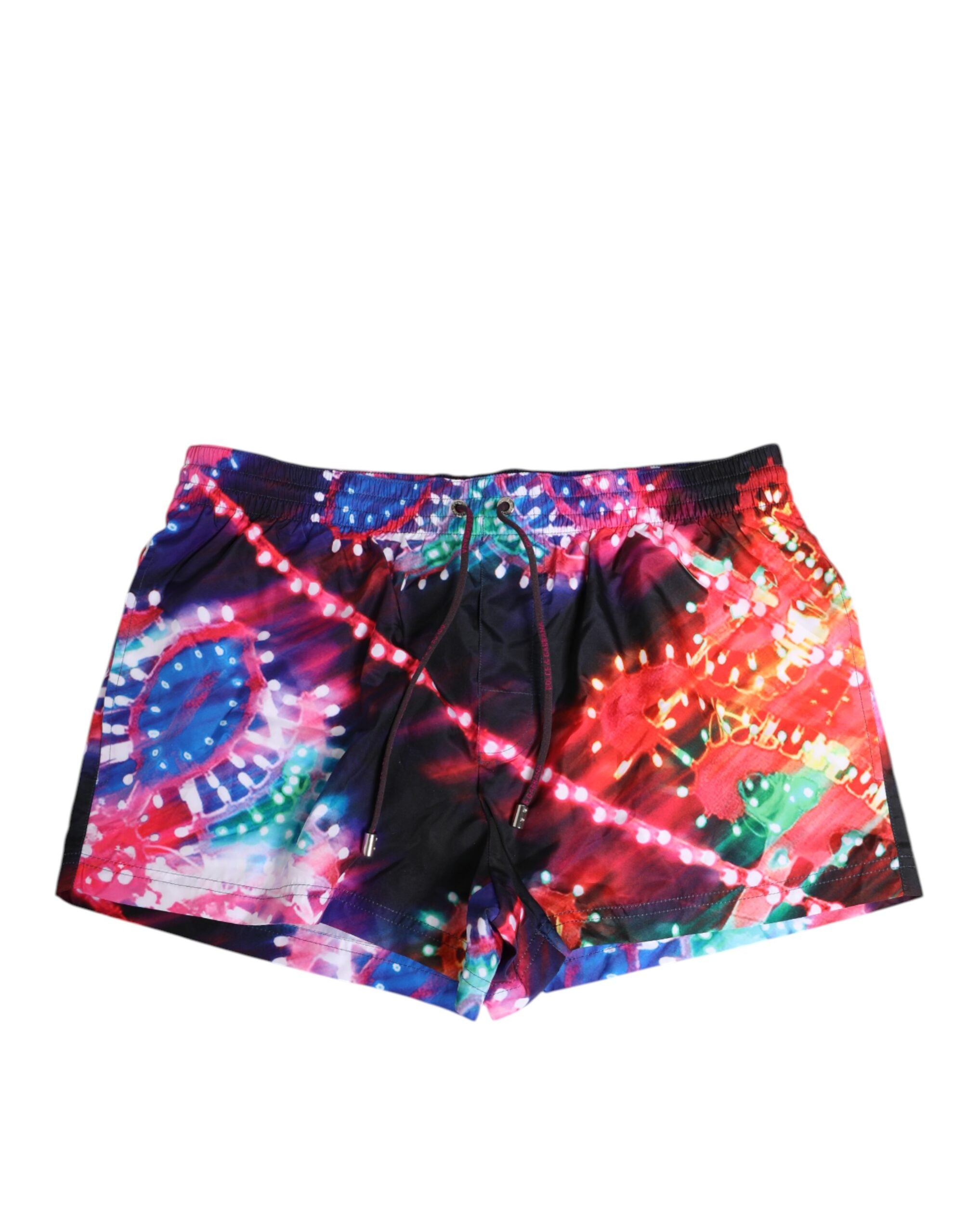 Dolce & Gabbana Multicolor Neon Print Polyester Shorts Swimwear Dolce & Gabbana