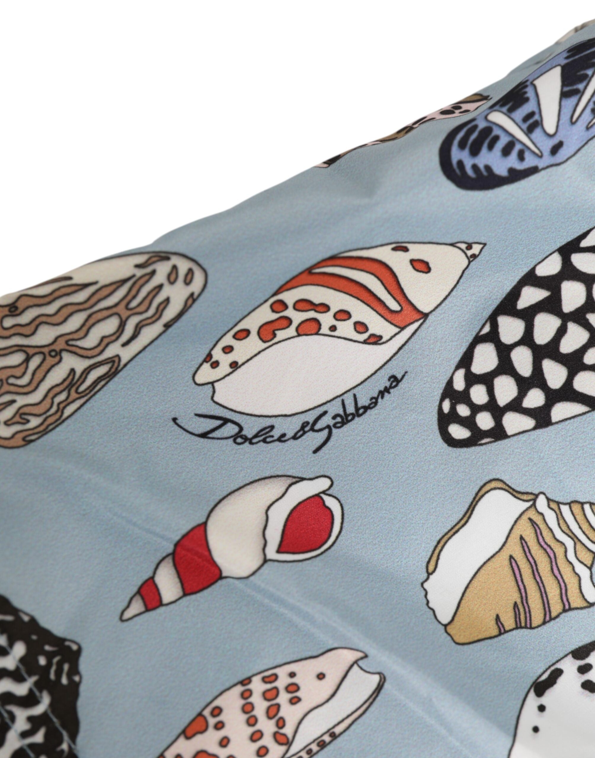 Dolce & Gabbana Blue Seashell Print Nylon Men Shorts Swimwear Dolce & Gabbana