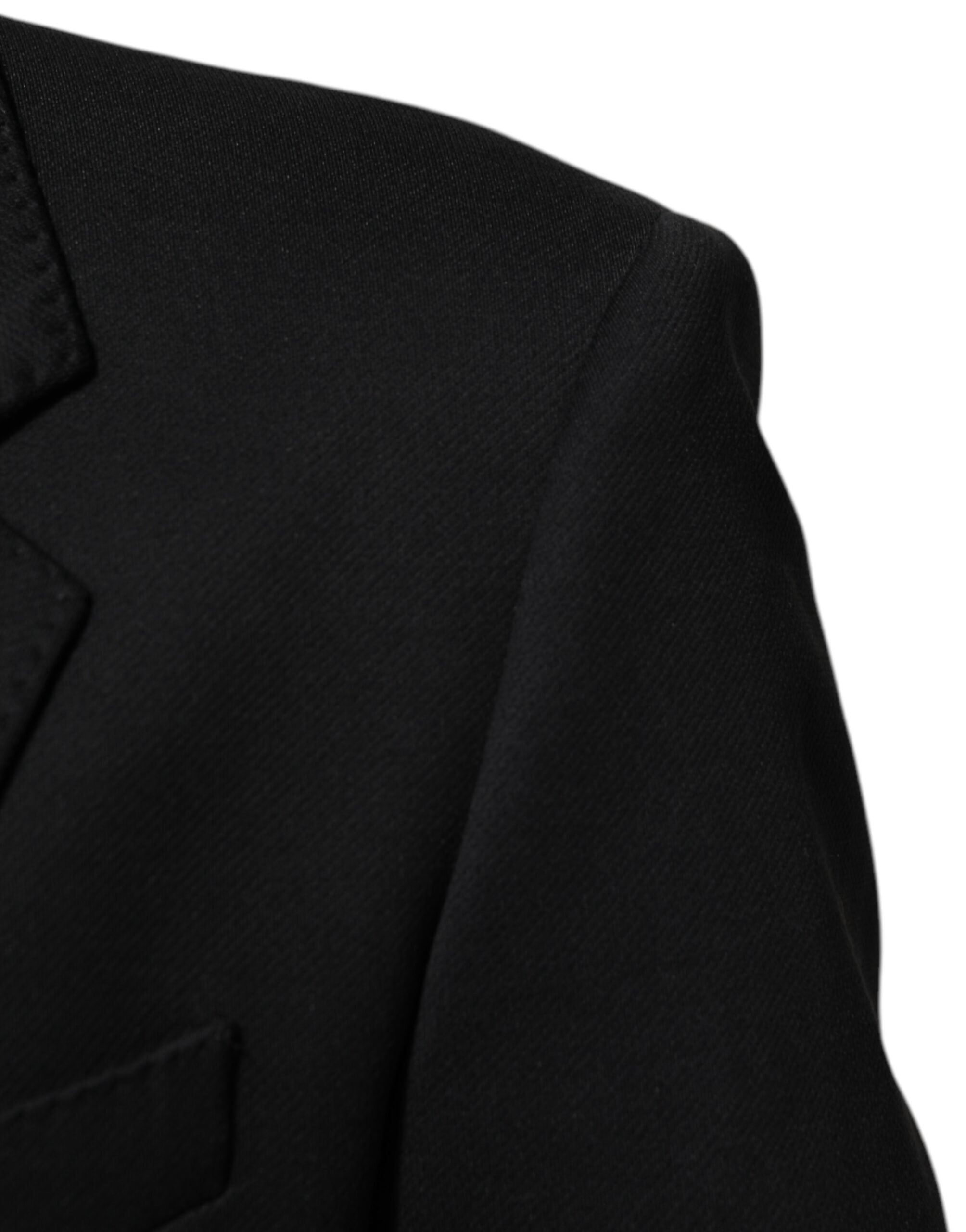 Dolce & Gabbana Dark Blue Cotton Men Jacket Coat Blazer Suit Dolce & Gabbana