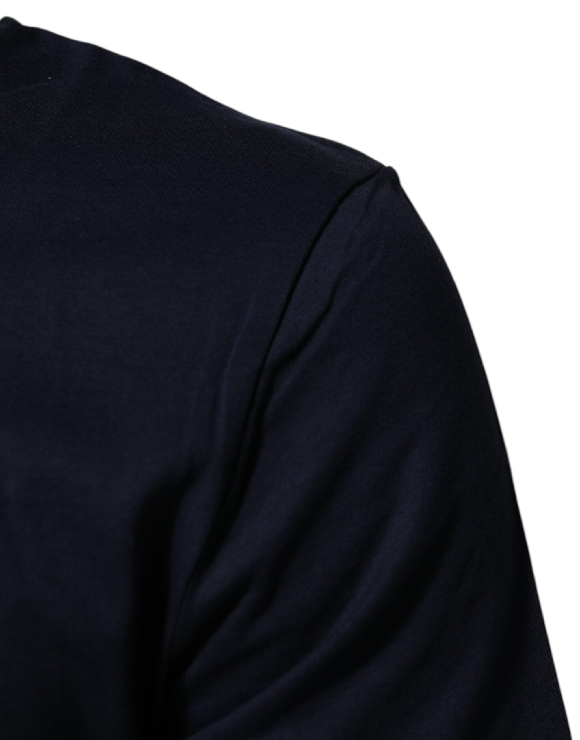Dolce & Gabbana Dark Blue Cotton DG Logo Print Men’s Top T-shirt Dolce & Gabbana