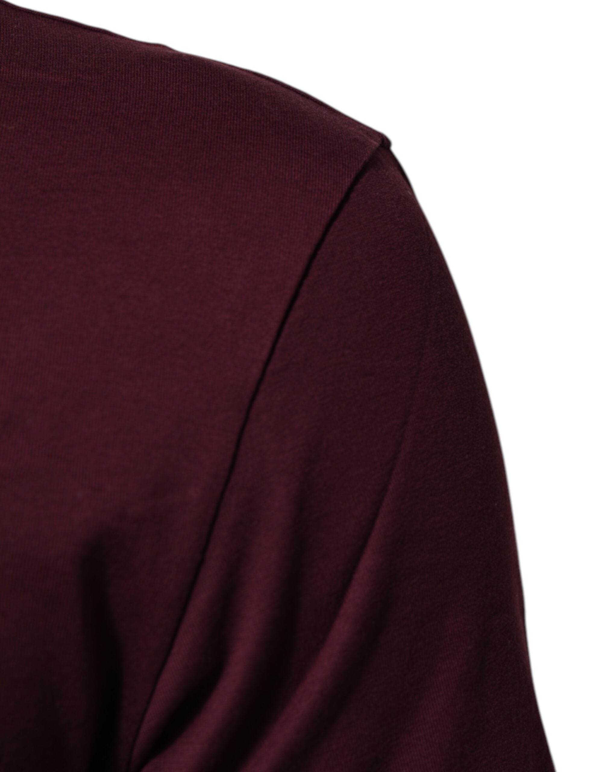 Dolce & Gabbana Burgundy Cotton DG Super King Logo T-Shirt Dolce & Gabbana