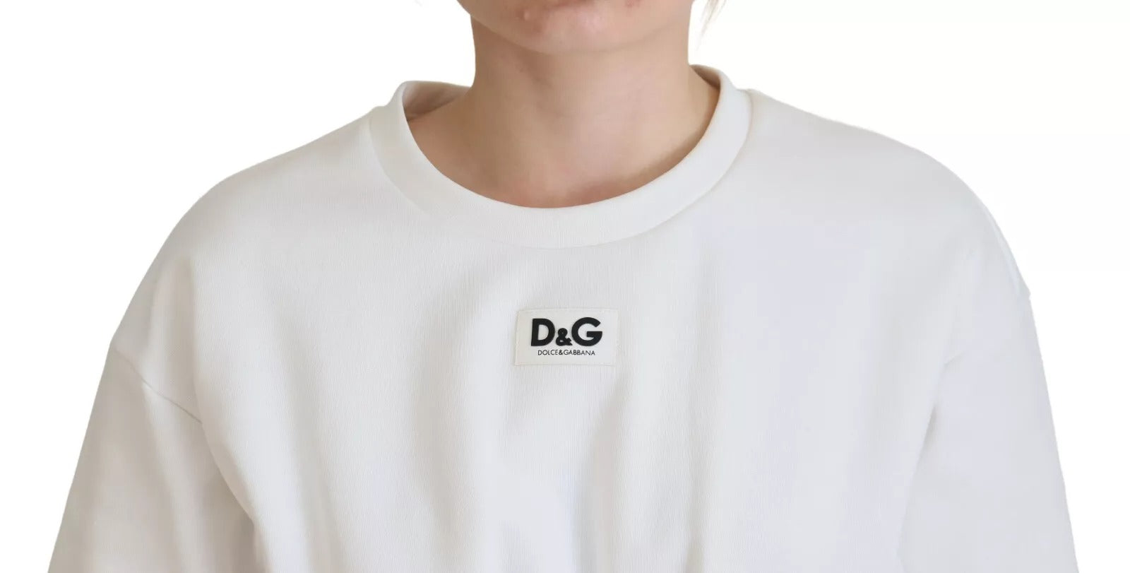 Dolce & Gabbana White Cotton Corset Stretch Top  T-shirt Dolce & Gabbana