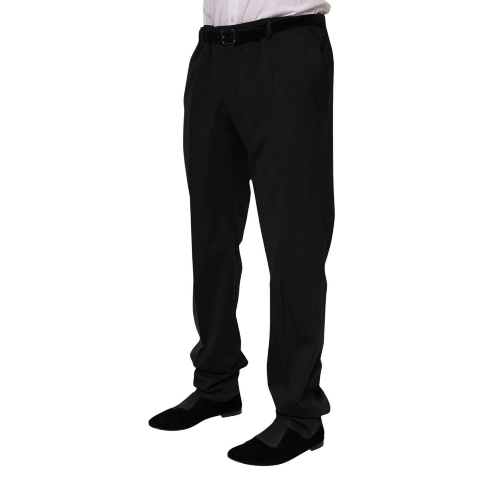 Dolce & Gabbana Black Wool Formal Dress Men Trousers Pants Dolce & Gabbana