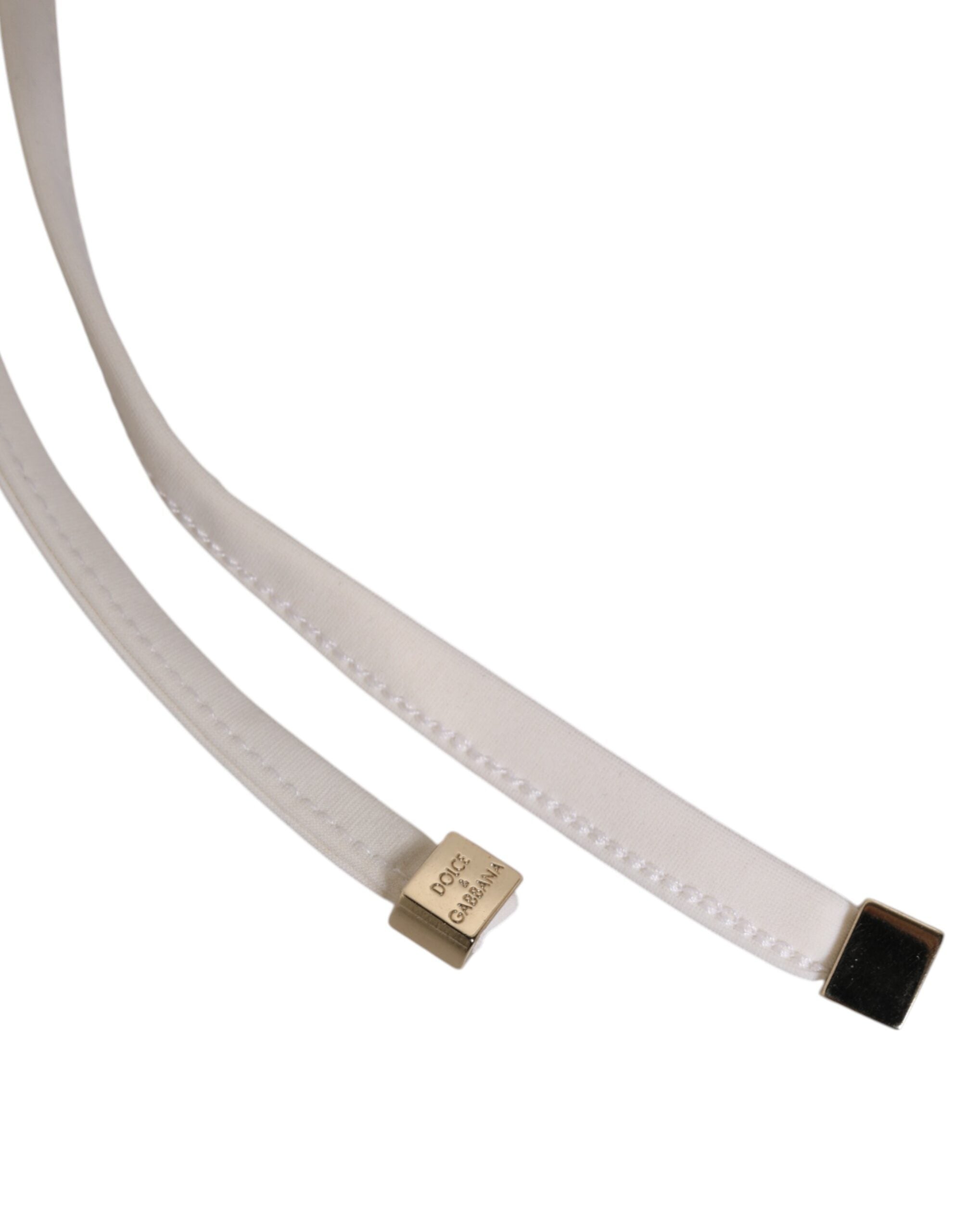Dolce & Gabbana White Yellow Stripe Tie Side Logo Underwear Dolce & Gabbana