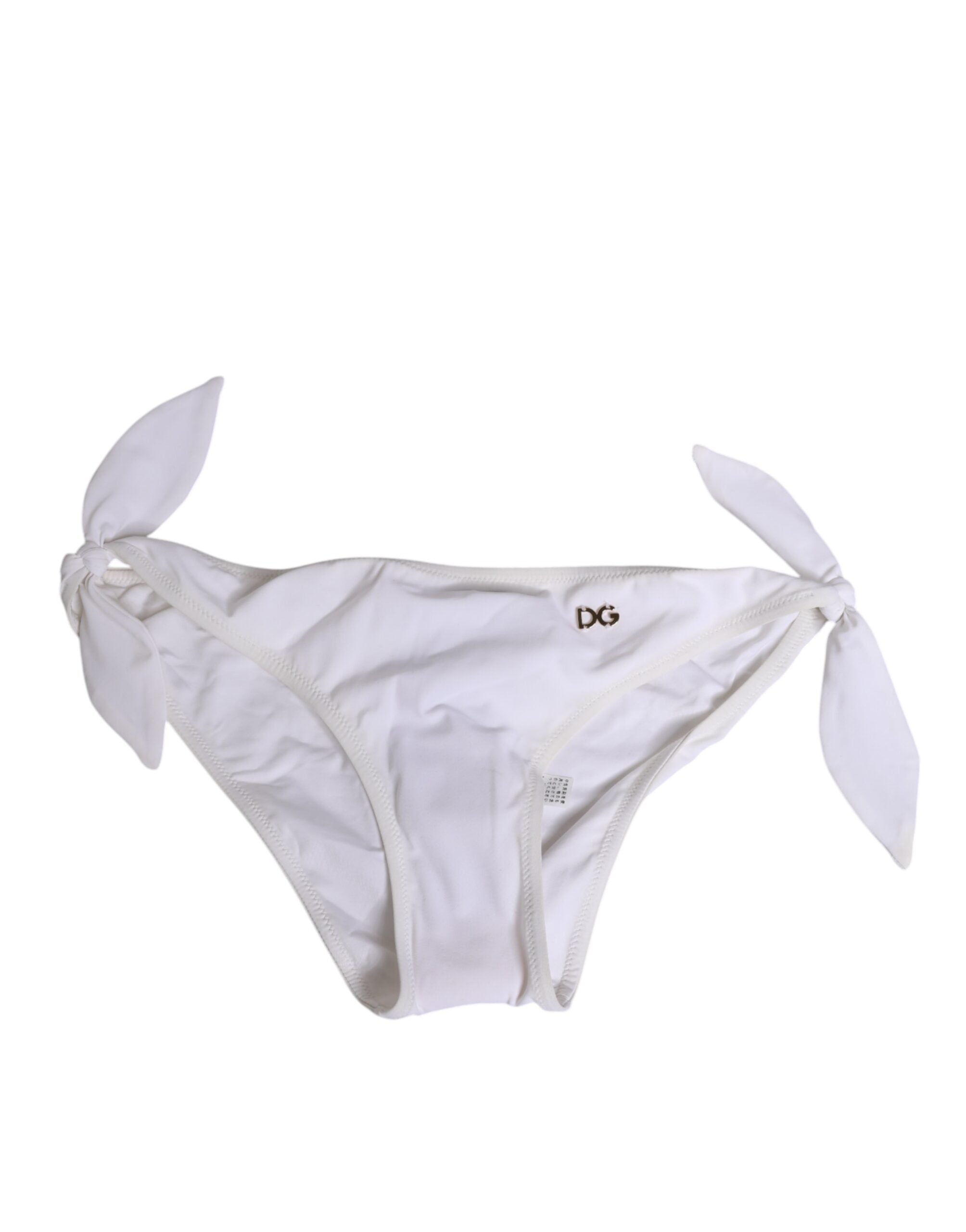 Dolce & Gabbana White Side Tie Logo Bikini Bottom Underwear Dolce & Gabbana